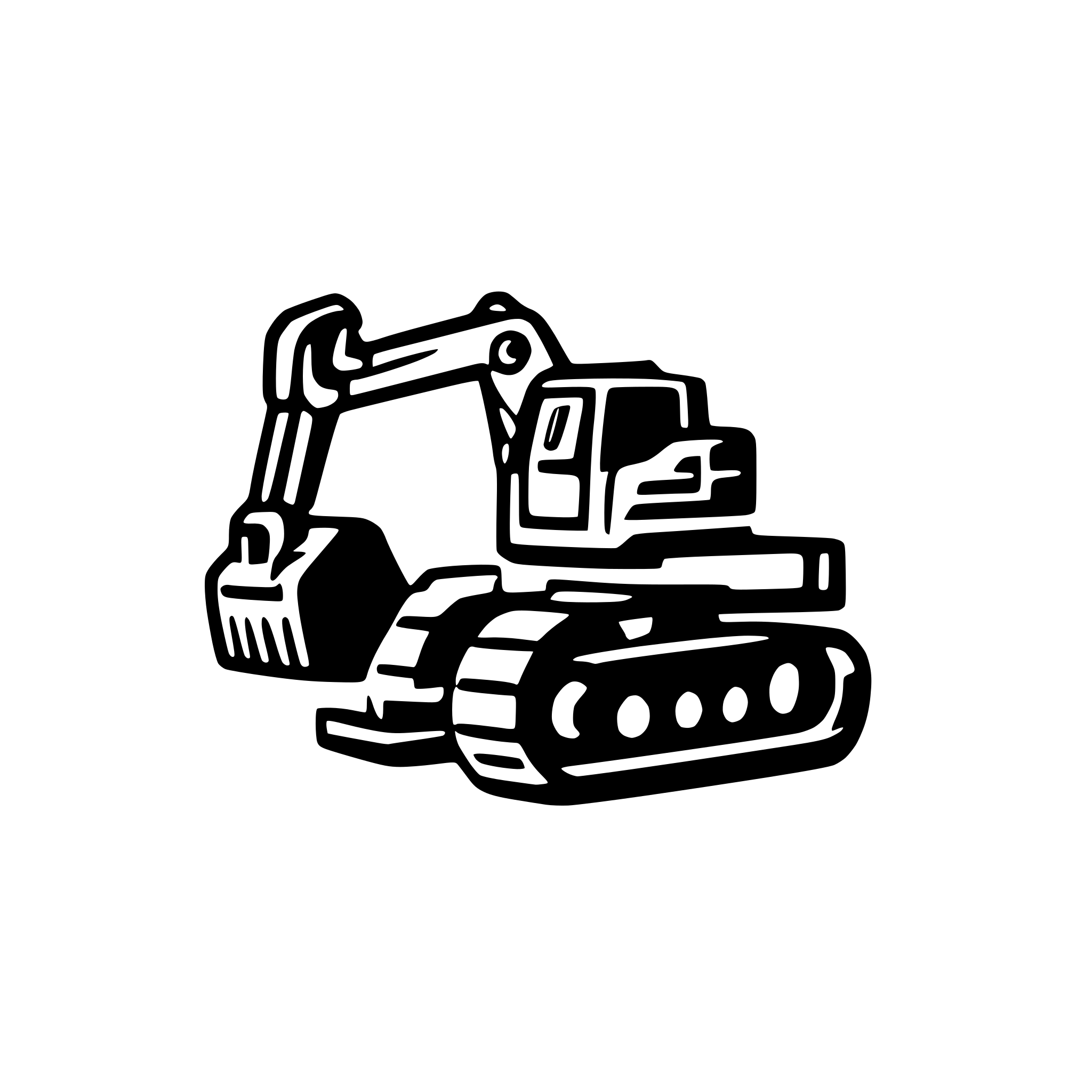 AI-generated SVG of a Simple icon for logo, excavator mechanical grab