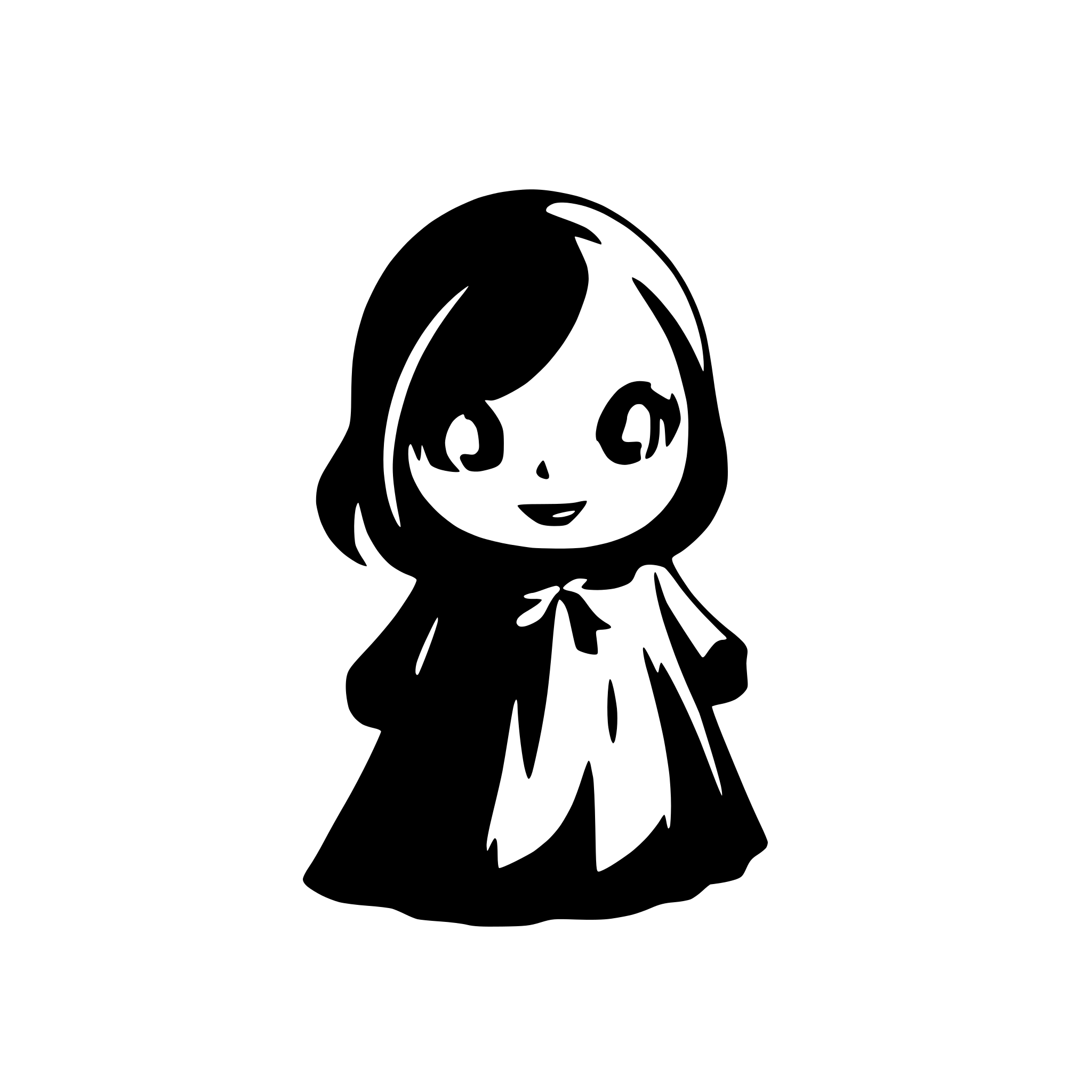 AI-generated SVG of 'a litle ghost'