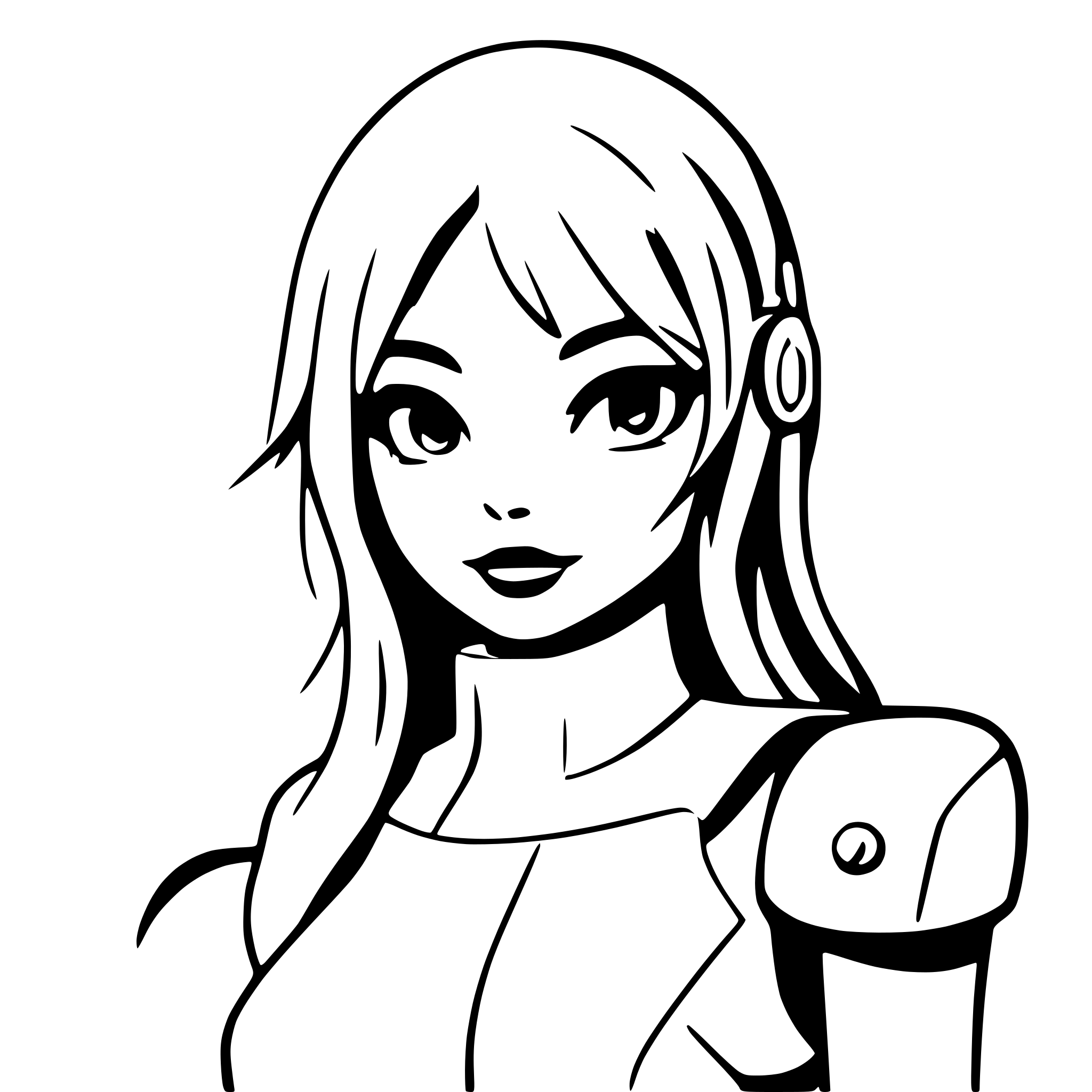 AI-generated SVG of 'AI Robot Girl'