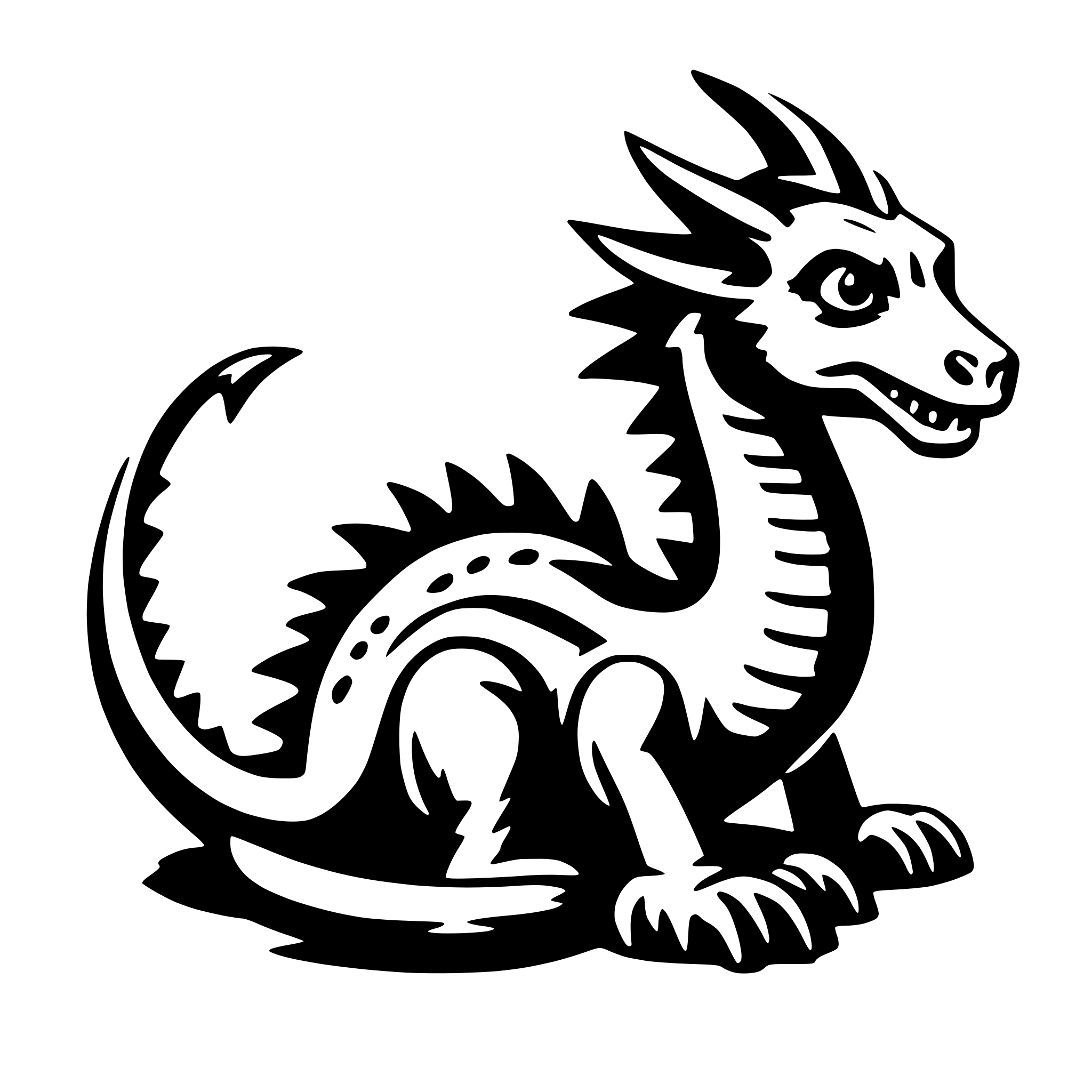 AI-generated SVG of a dragon