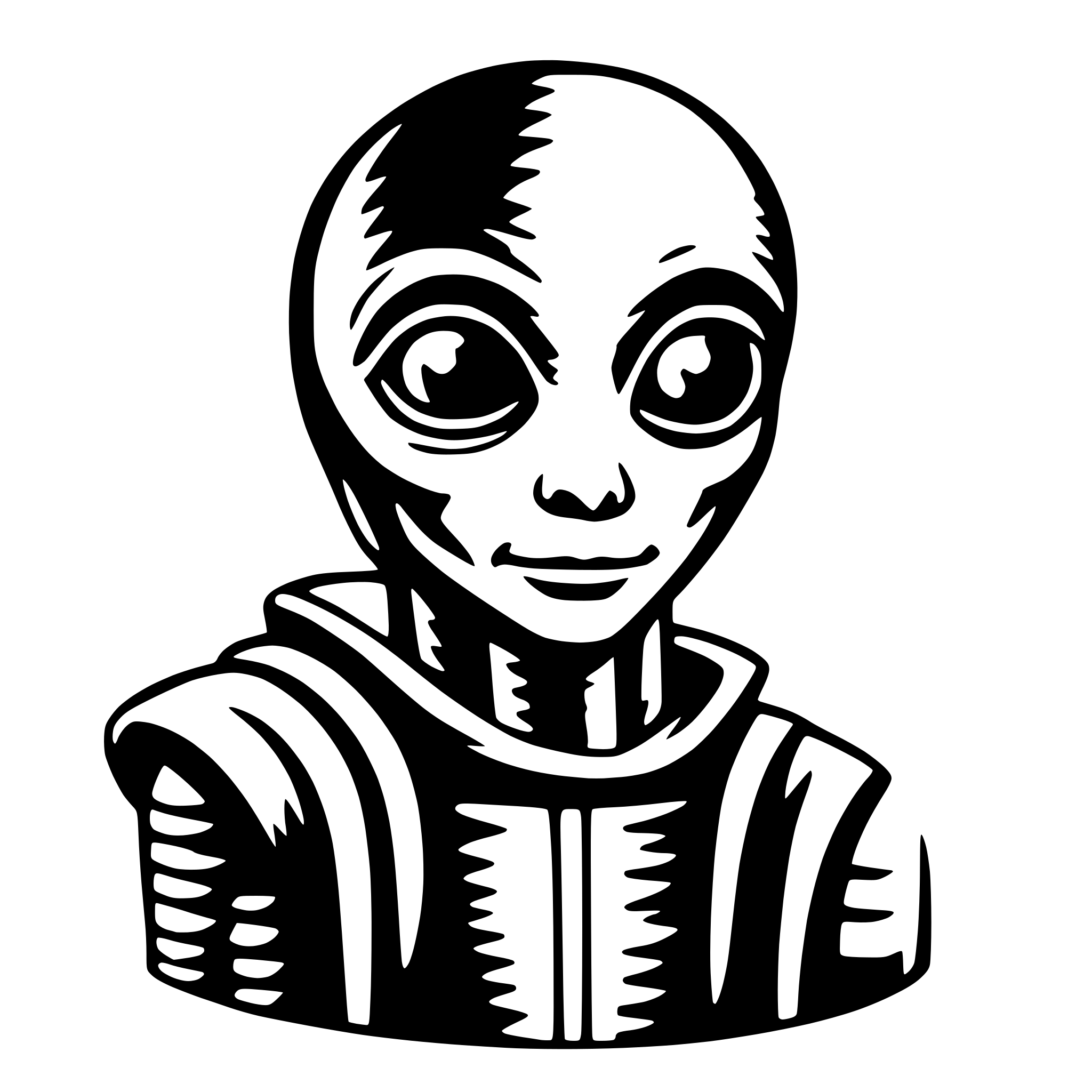 AI-generated SVG of a alien