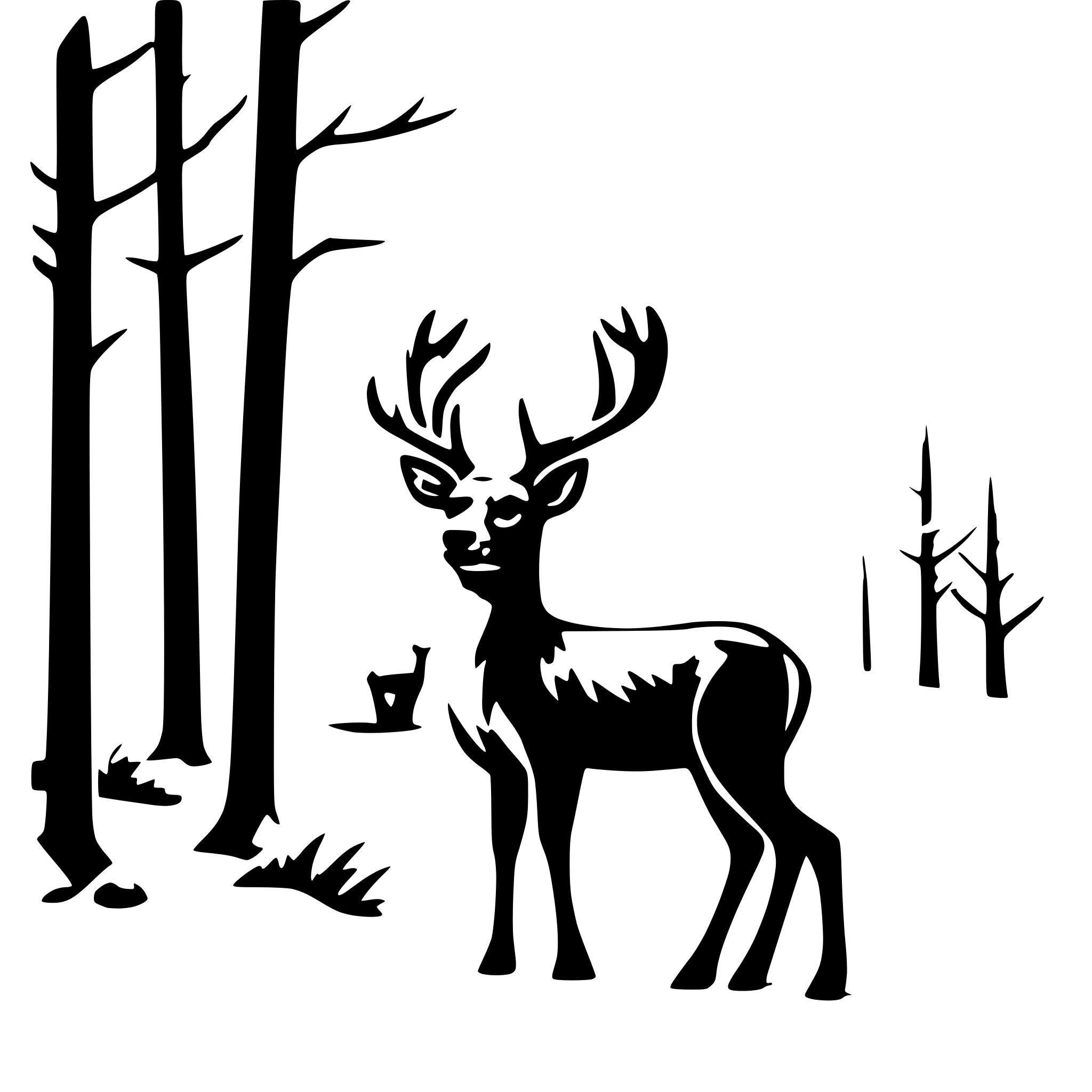 AI-generated SVG of 'Winter Wonderland scene with deer'