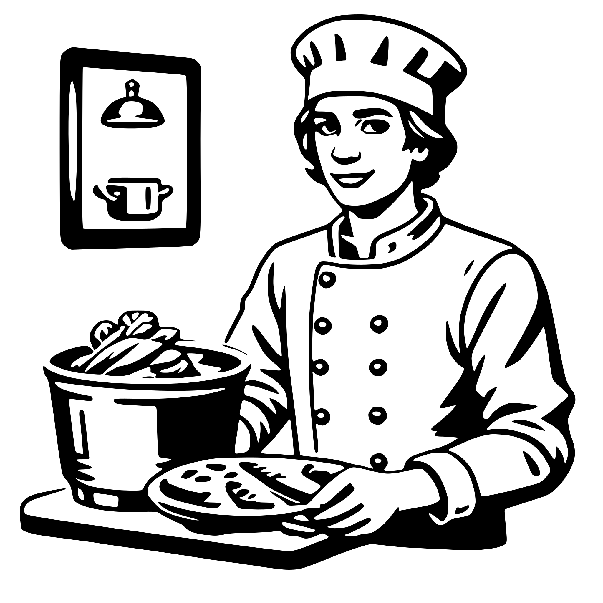 AI-generated SVG of 'cook'