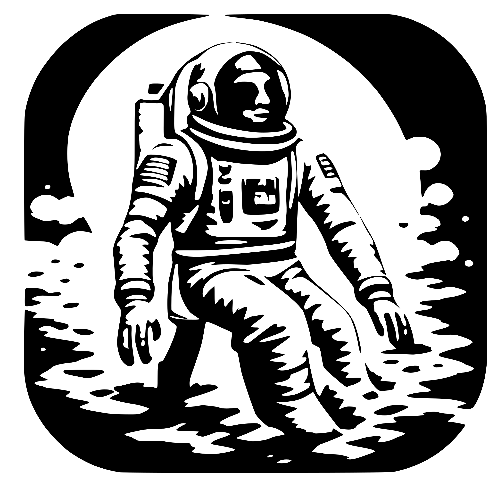 AI-generated SVG of a astronaut floating in space