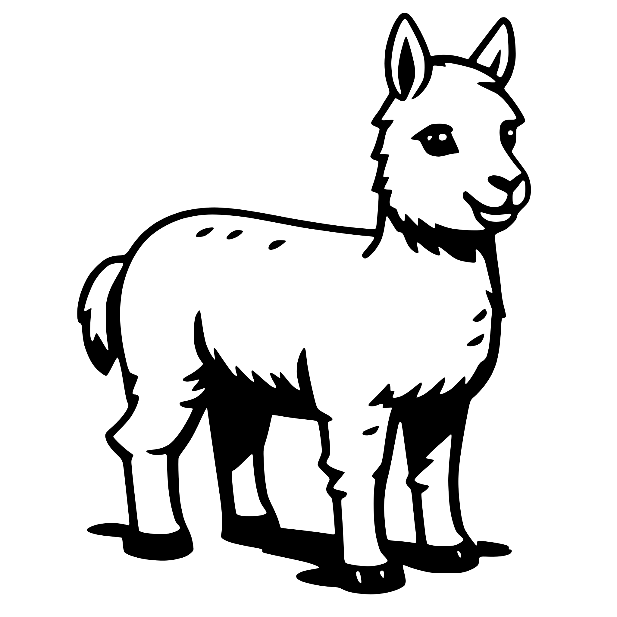AI-generated SVG of a alpaca