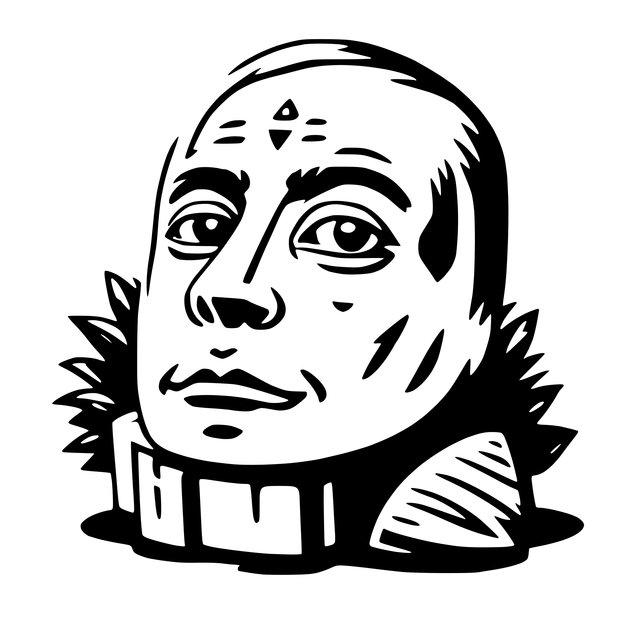 AI-generated SVG of a dagda