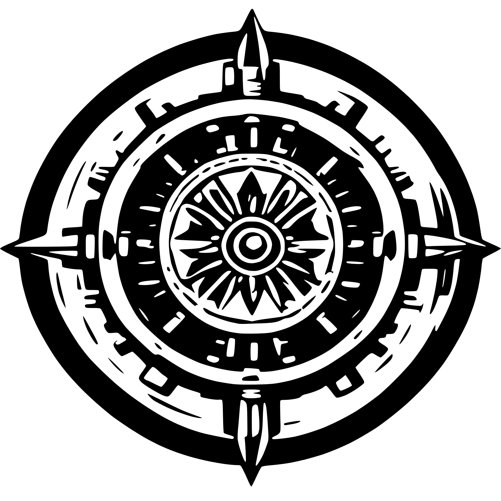 AI-generated SVG of a futuristic like mandala, tech style