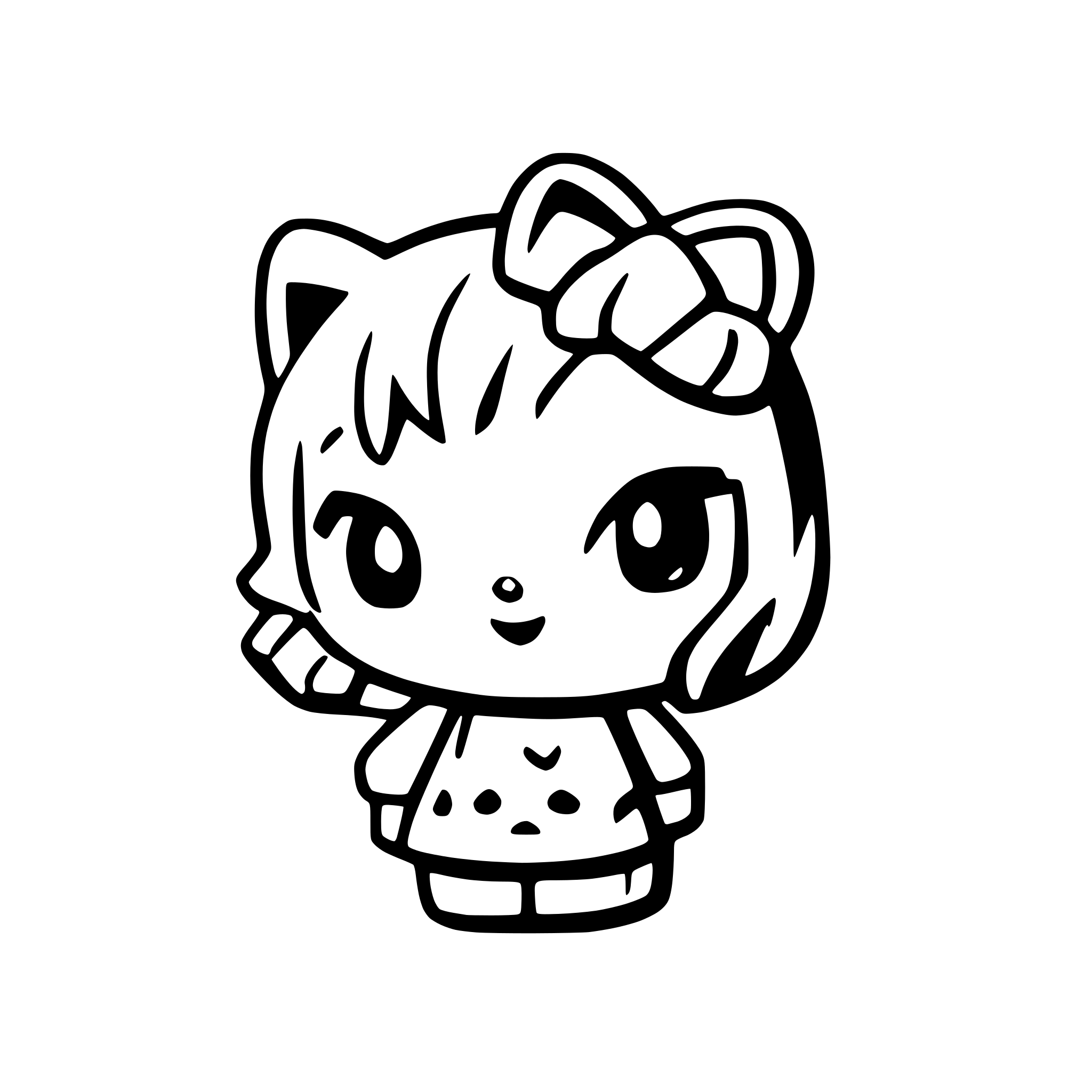 AI-generated SVG of 'hello Kitty'