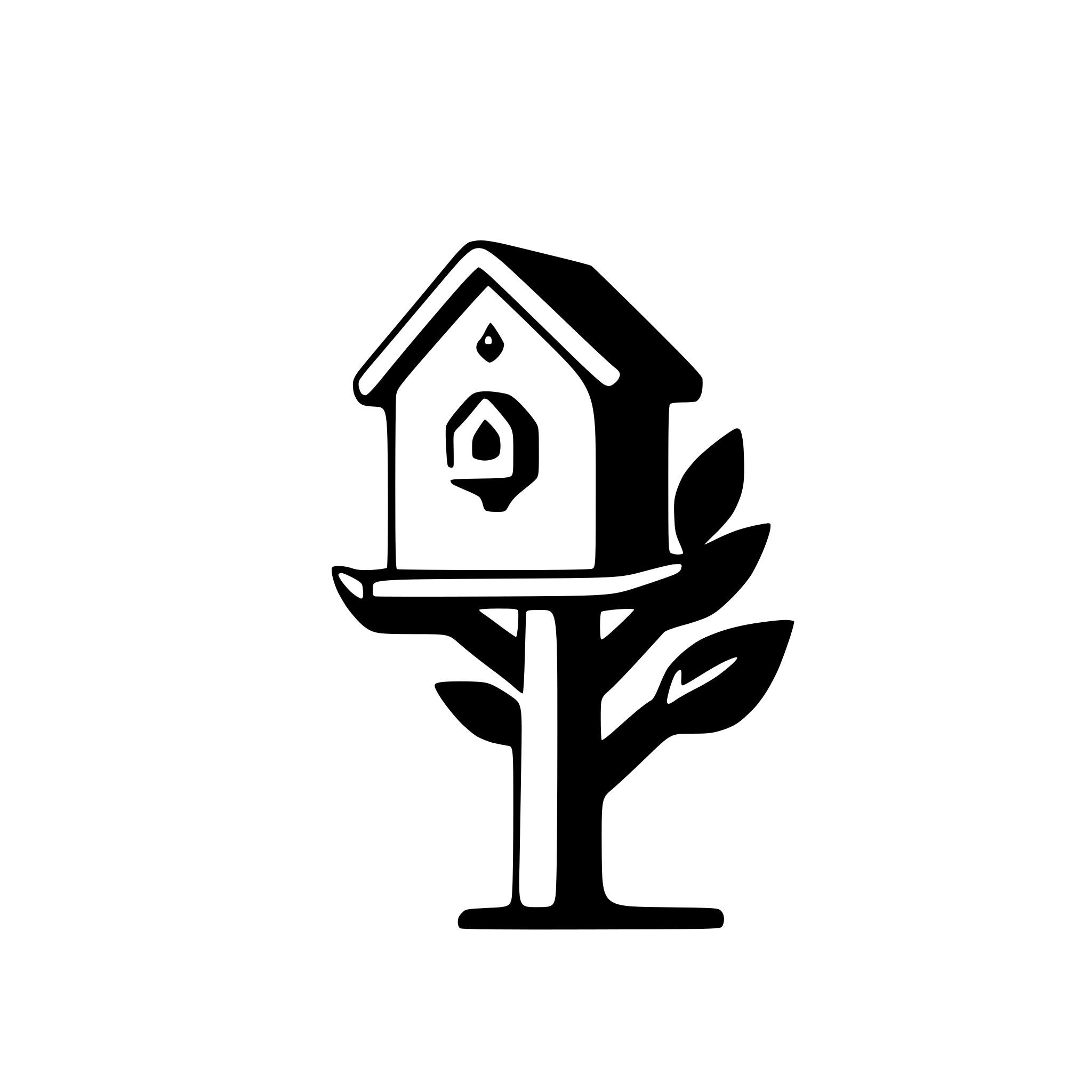 AI-generated SVG of 'tree with birdhouse'