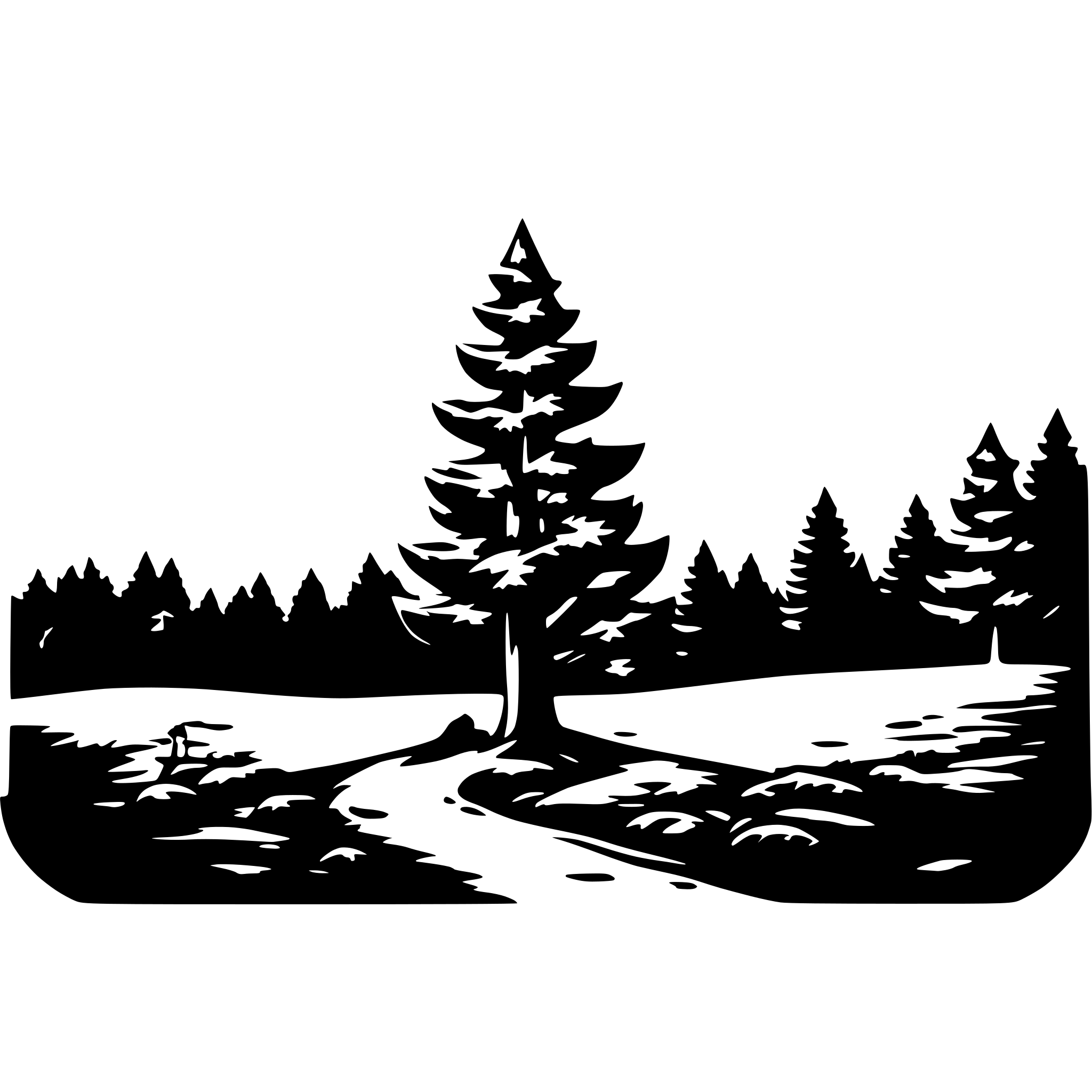 AI-generated SVG of 'mountain stars Trees'