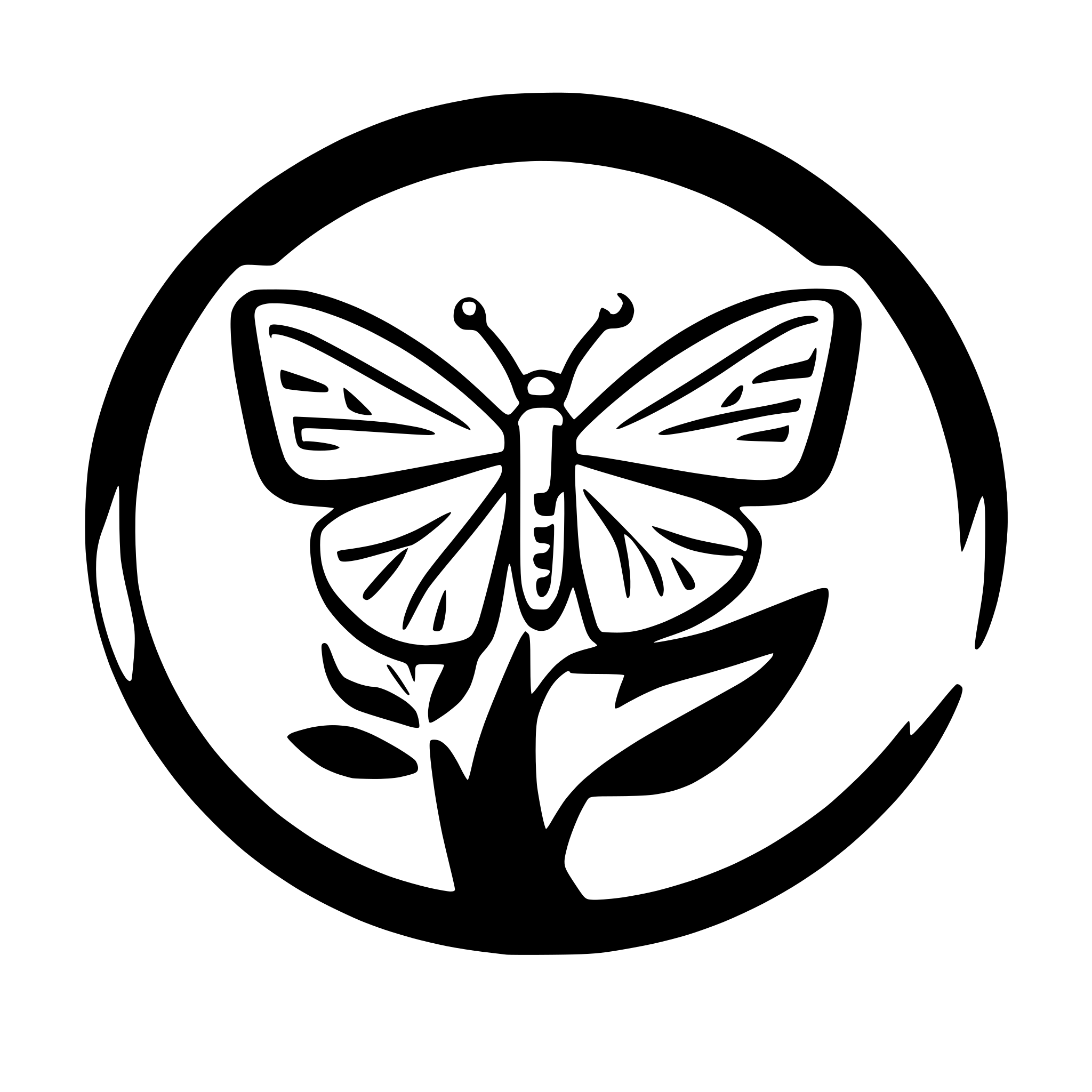 AI-generated SVG of a abstract nature butterfly viking icon bnw