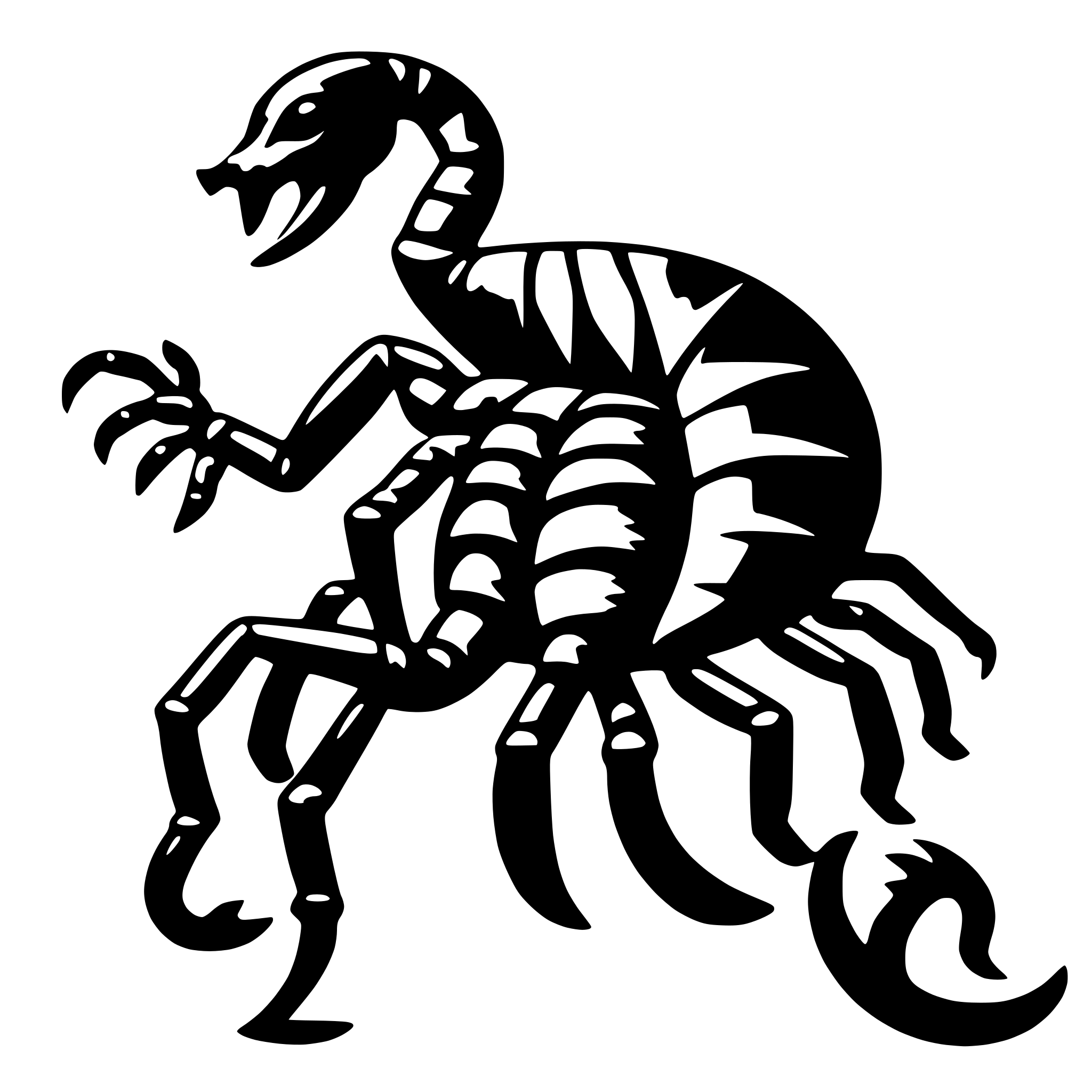 AI-generated SVG of a scorpion
