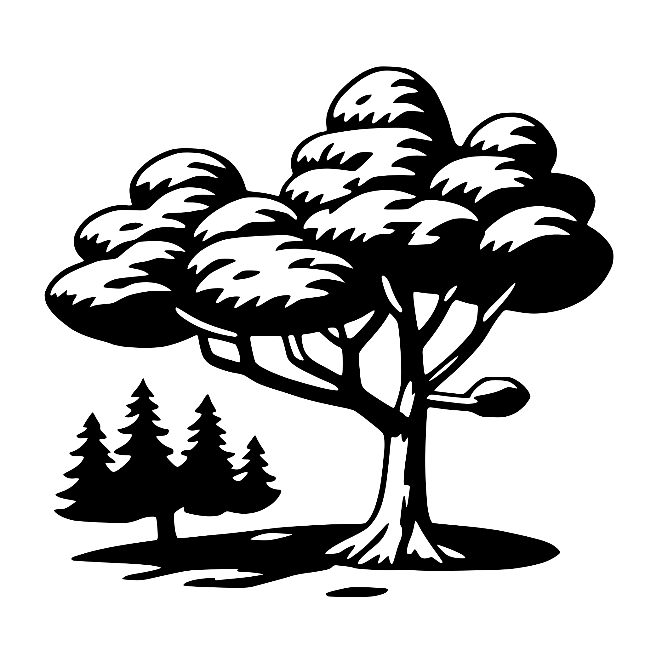 AI-generated SVG of 'pine tree'