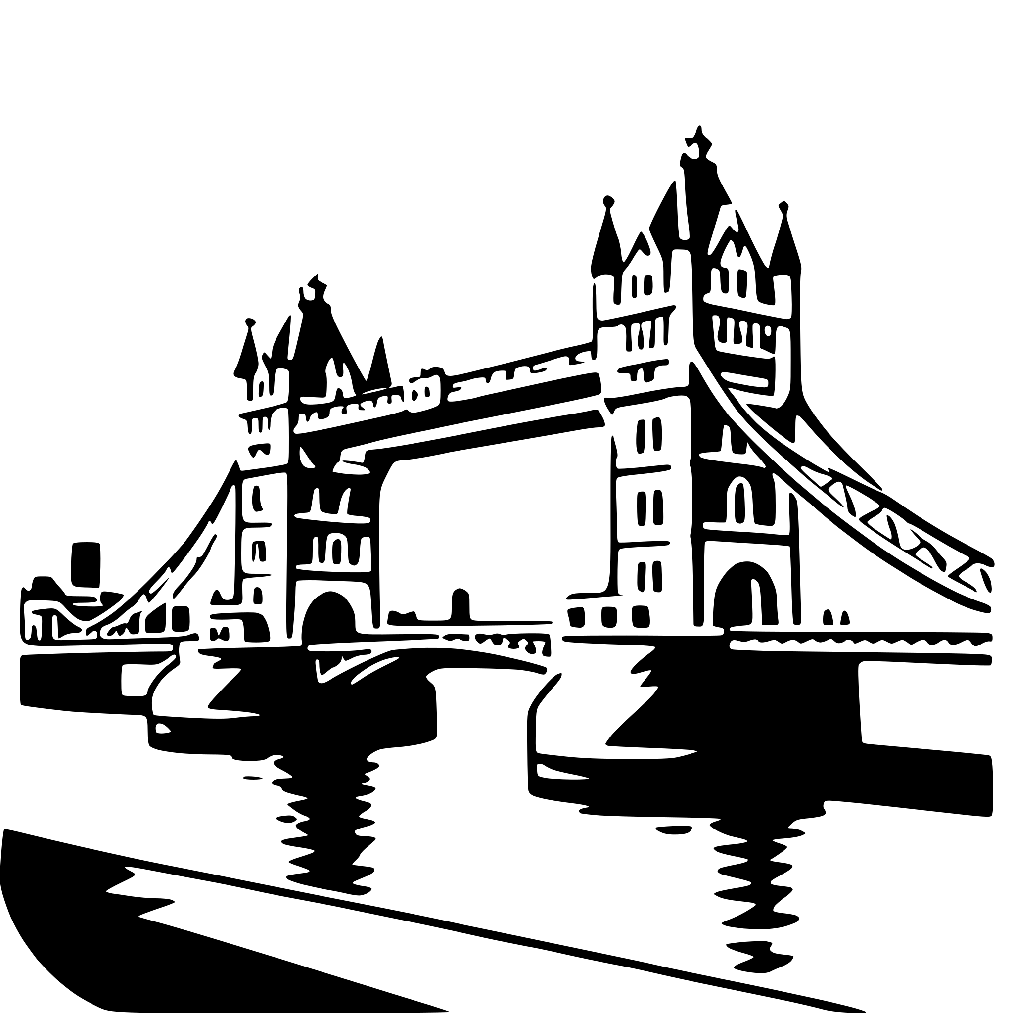 AI-generated SVG of 'tower bridge'