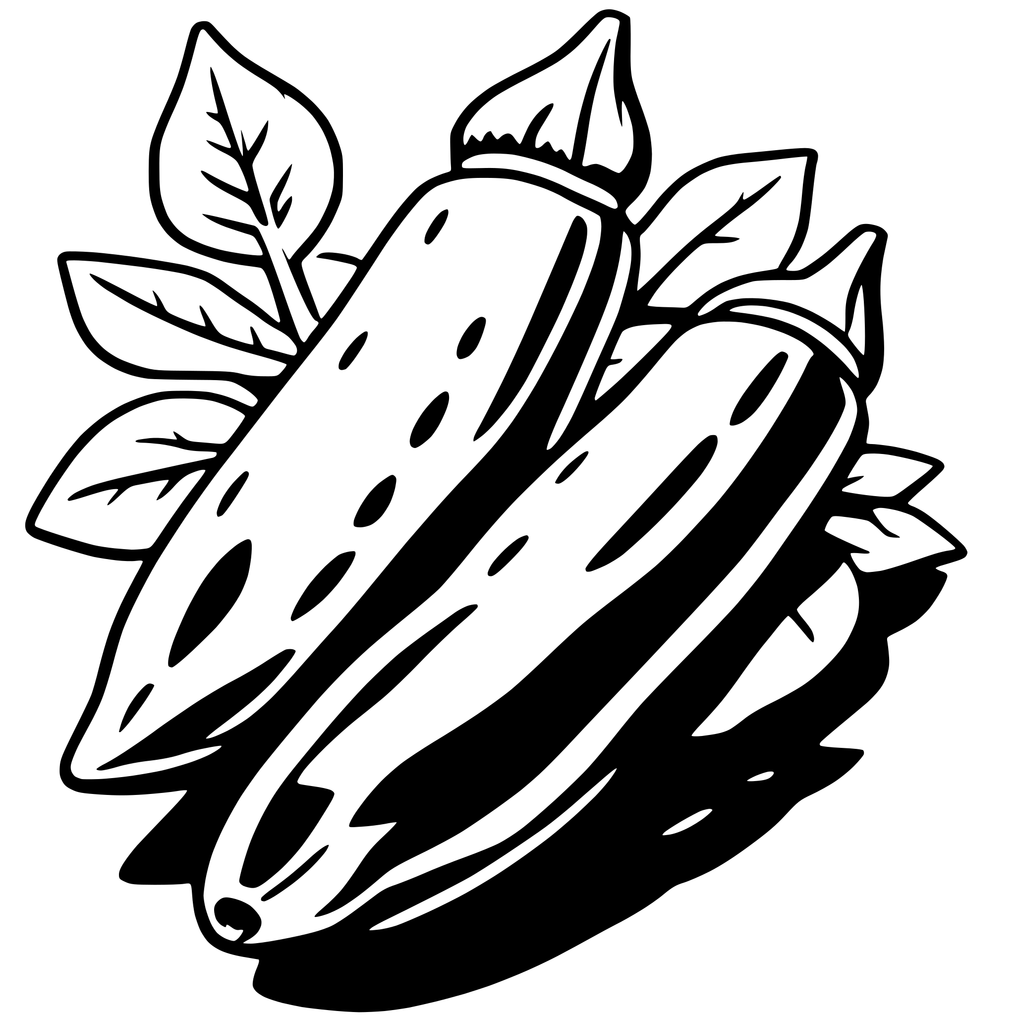 AI-generated SVG of a okra