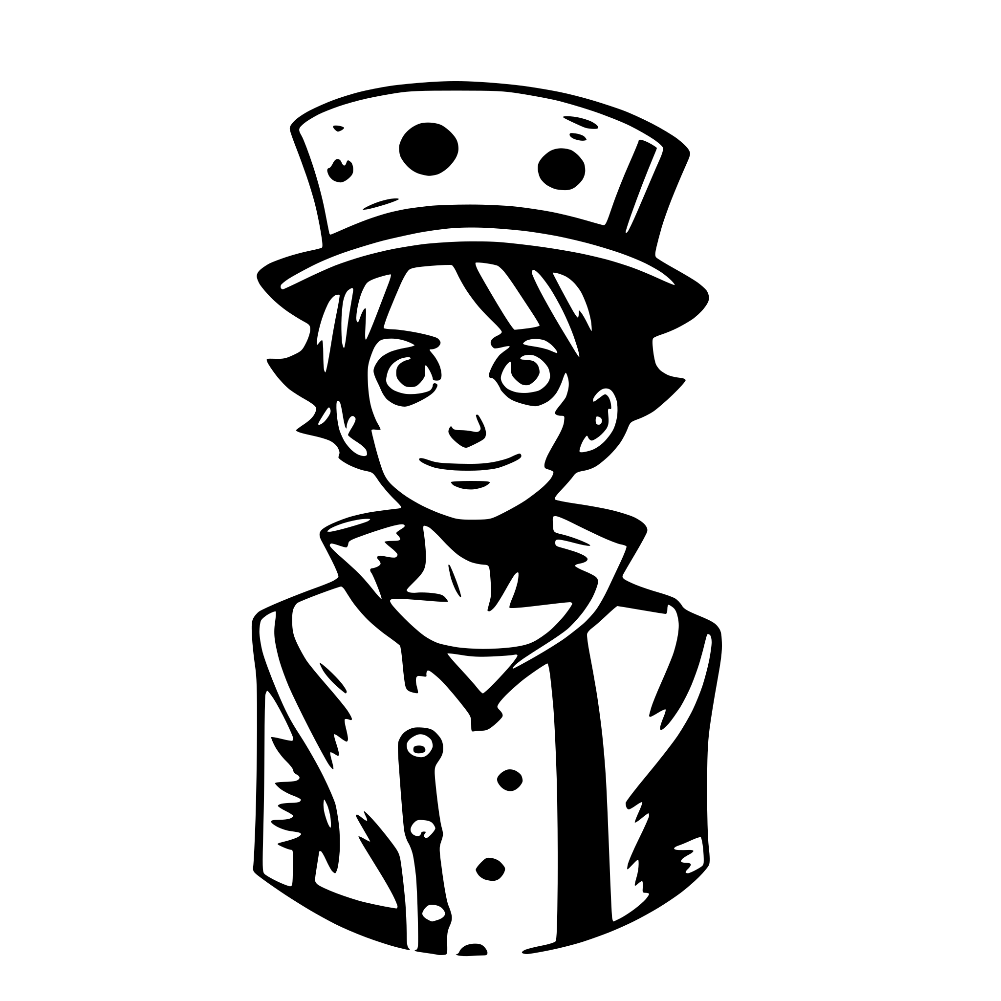 AI-generated SVG of a one piece, uffy