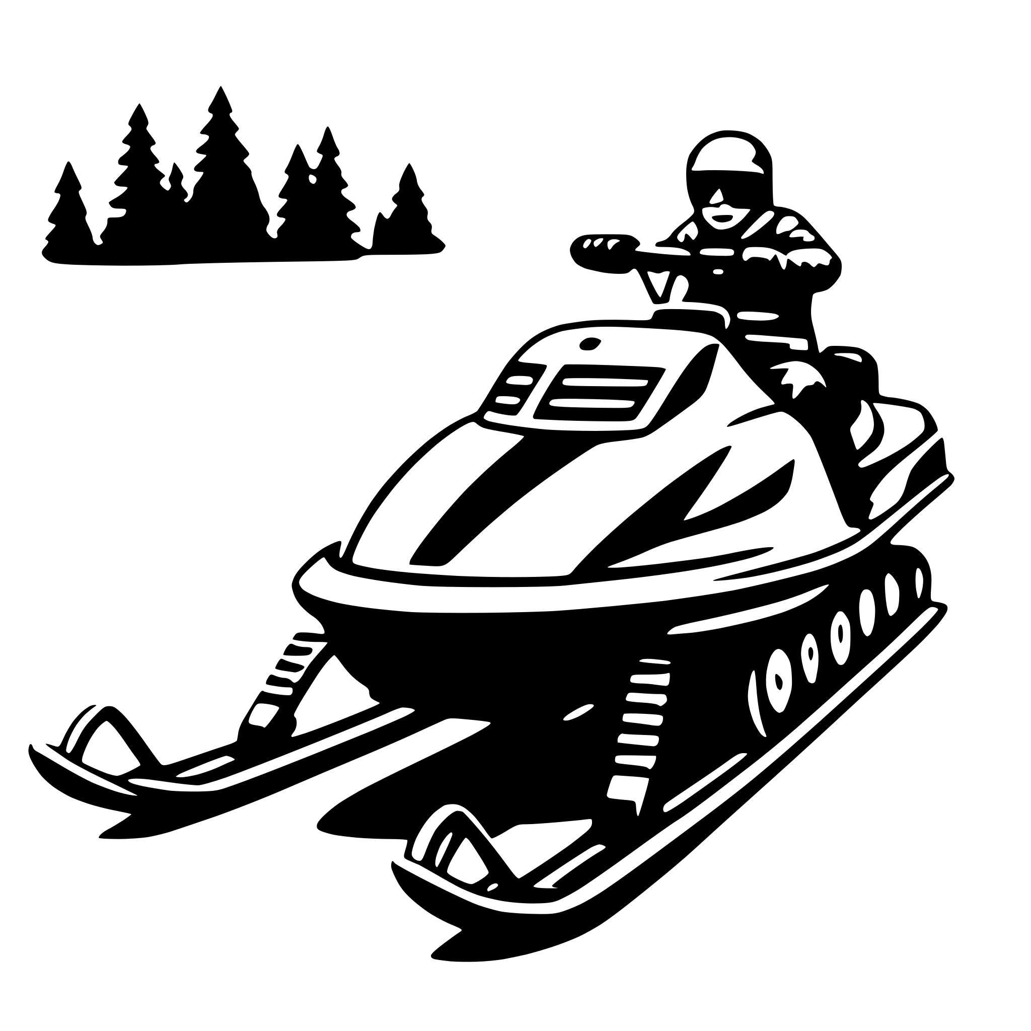 AI-generated SVG of a snowmobile