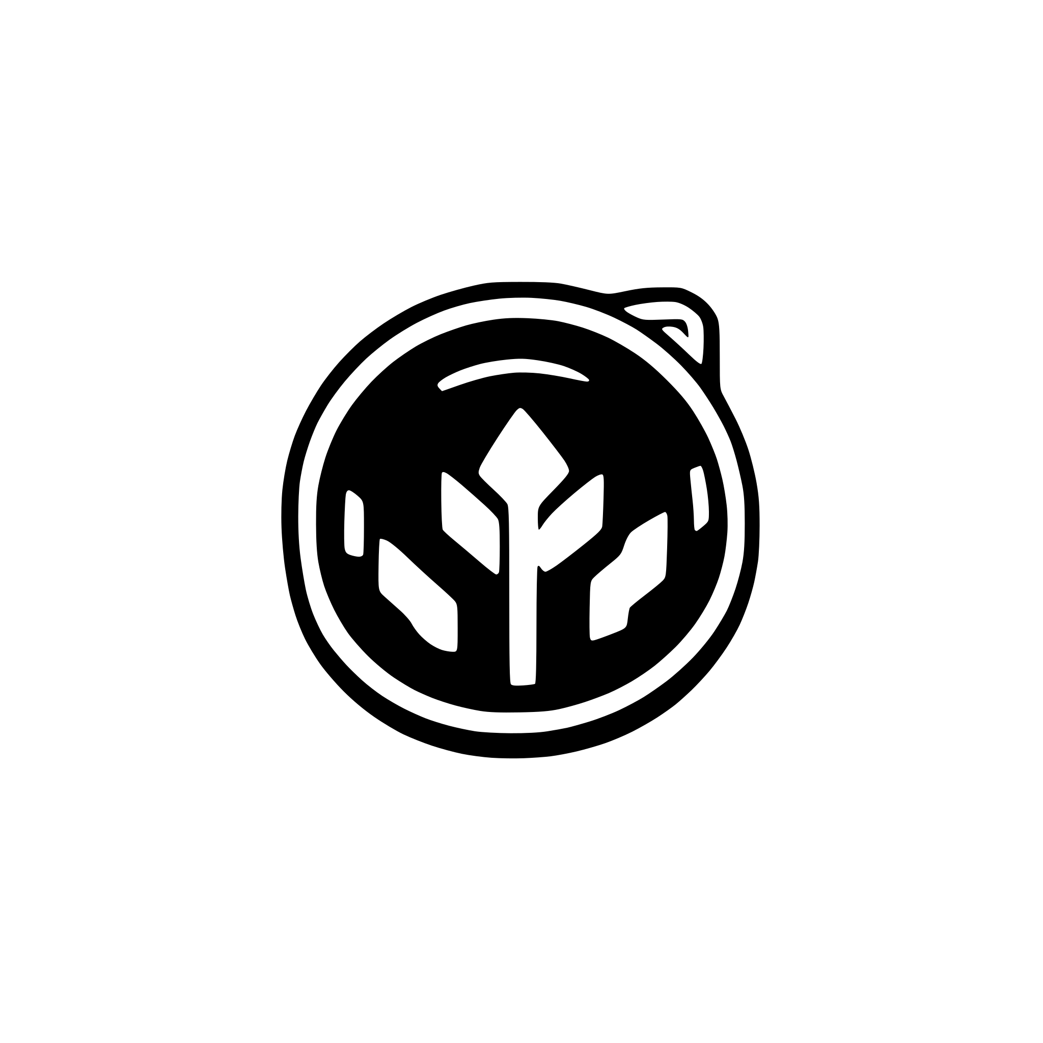 AI-generated SVG of a arrow refresh icon with inside 4 icons: image, text, video and rss feed