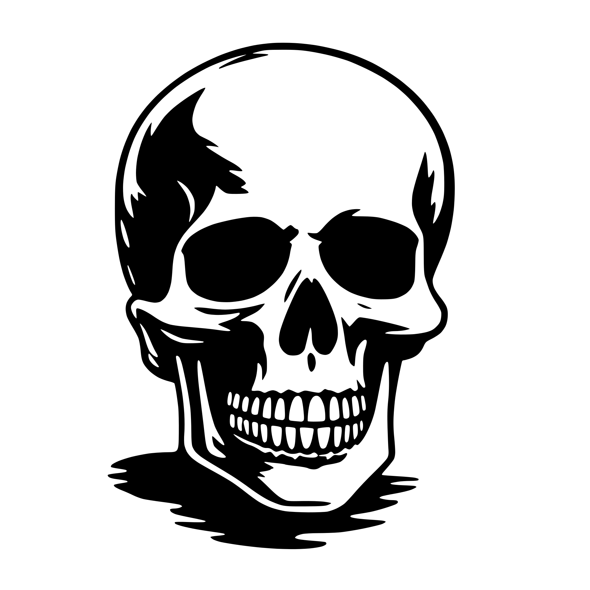 AI-generated SVG of a picture of lobotomy, skull, purple