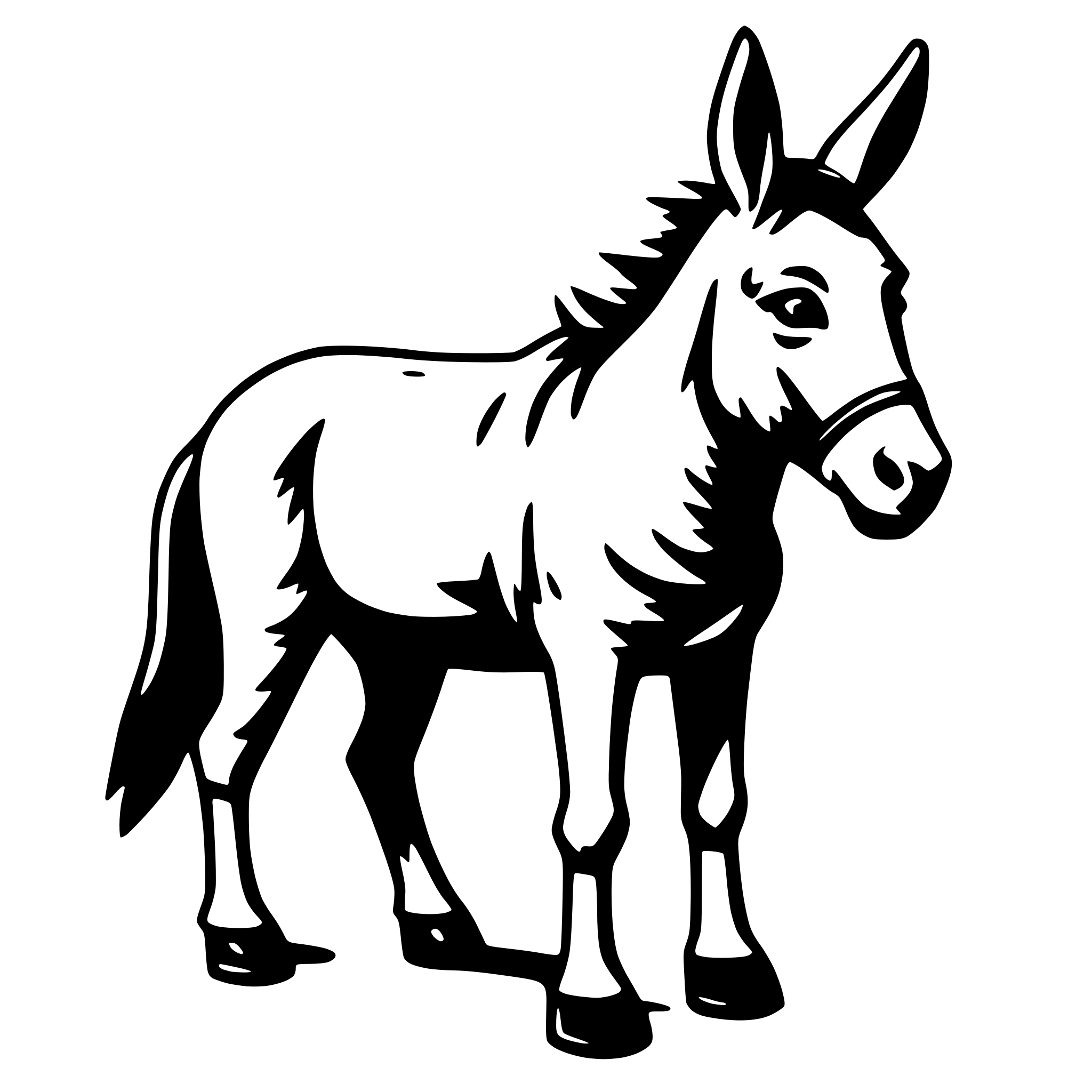 AI-generated SVG of a donkey