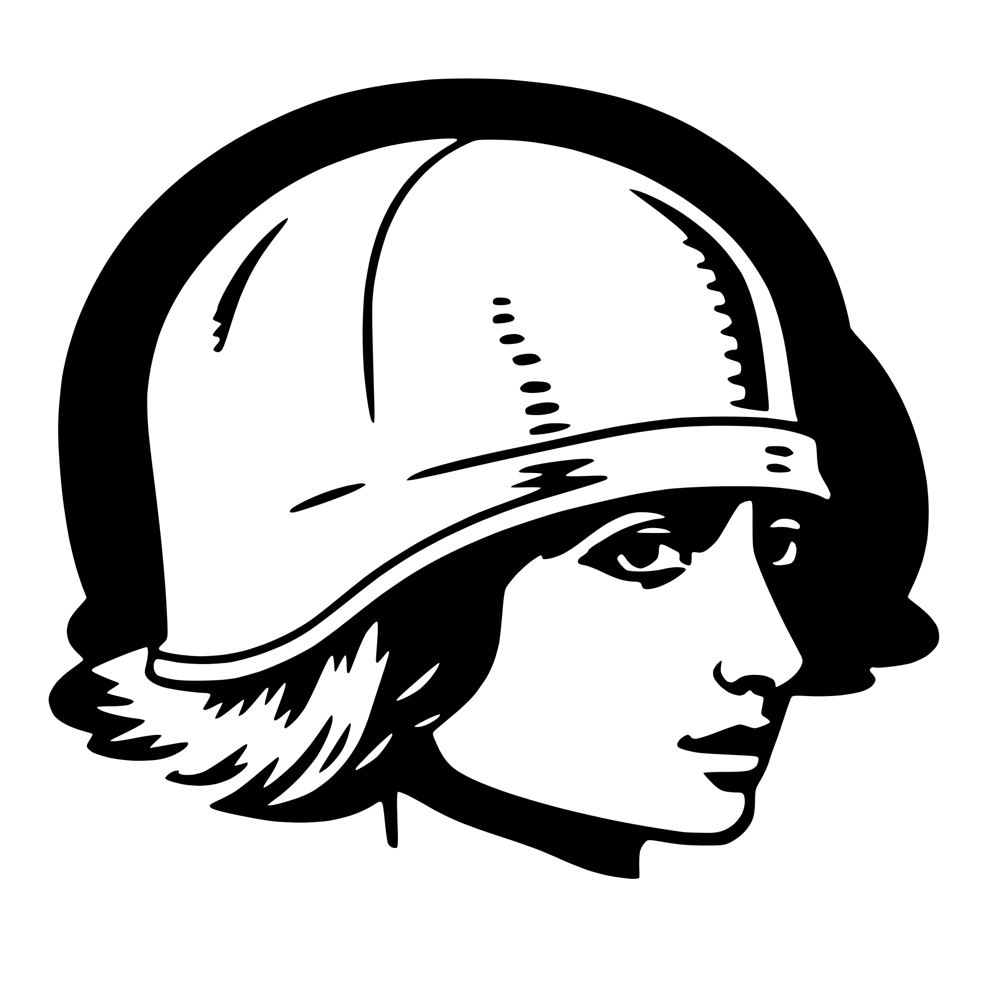 AI-generated SVG of a swim cap