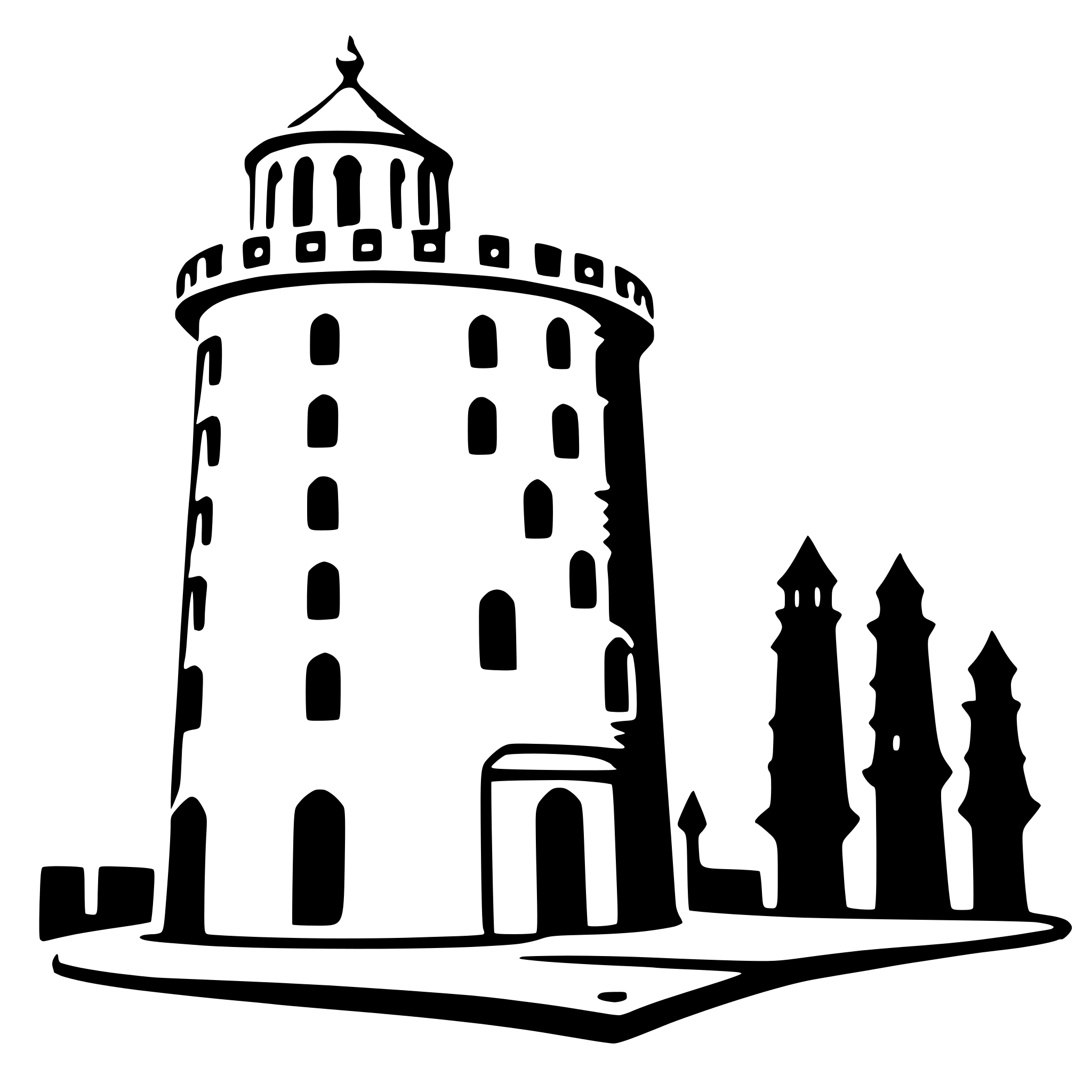 AI-generated SVG of 'leaning tower of pisa'
