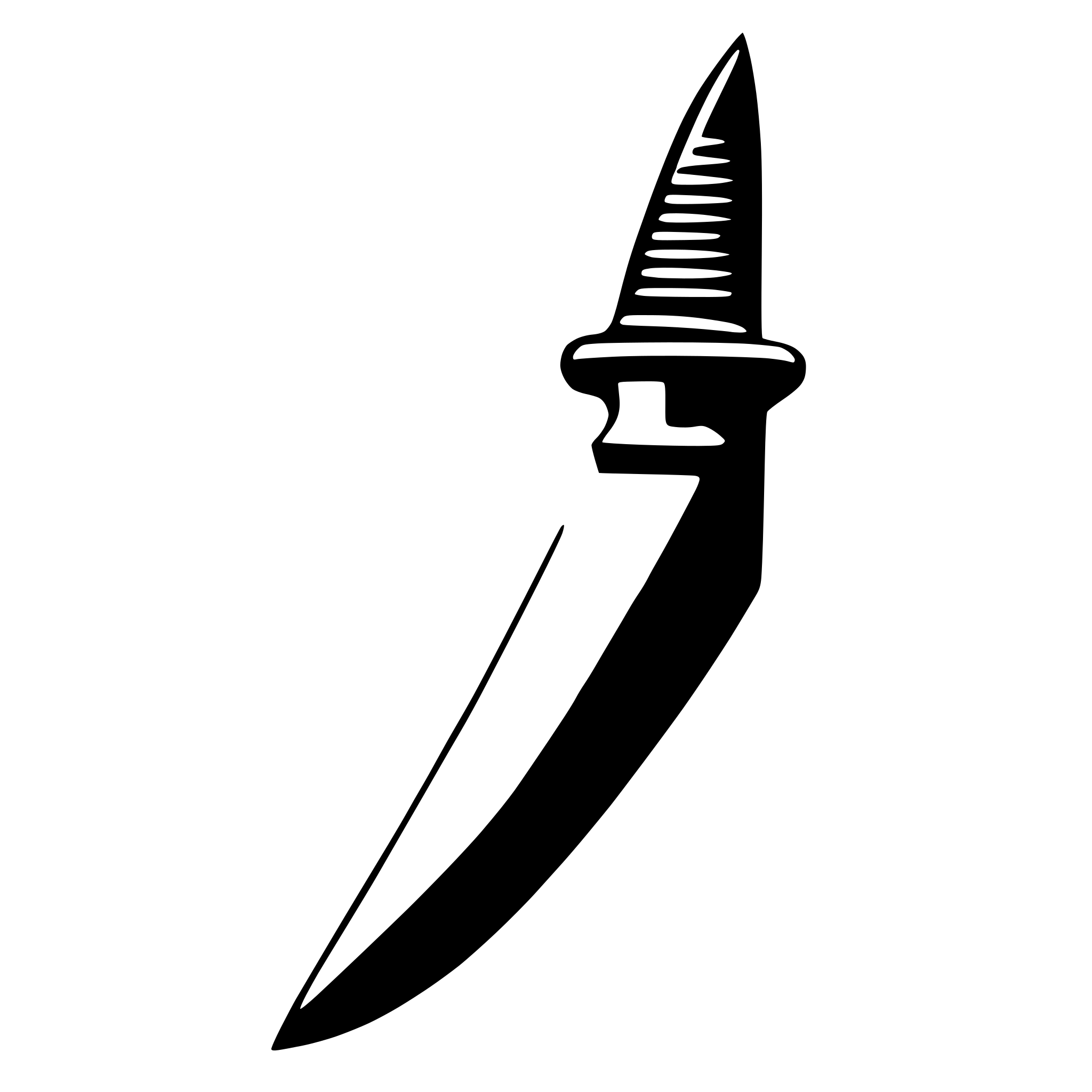 AI-generated SVG of a simple drawing of a knife