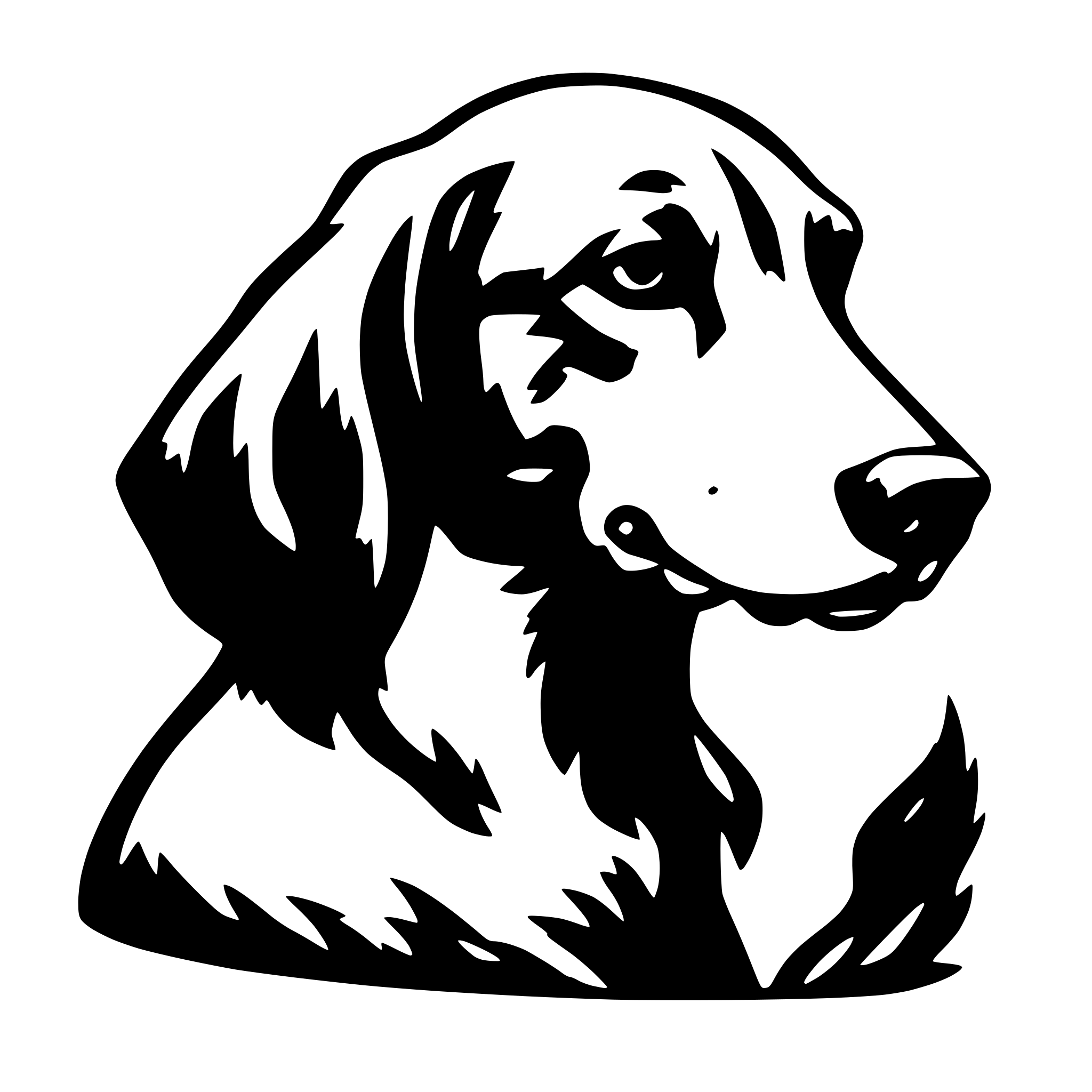 AI-generated SVG of a Foxhound icon