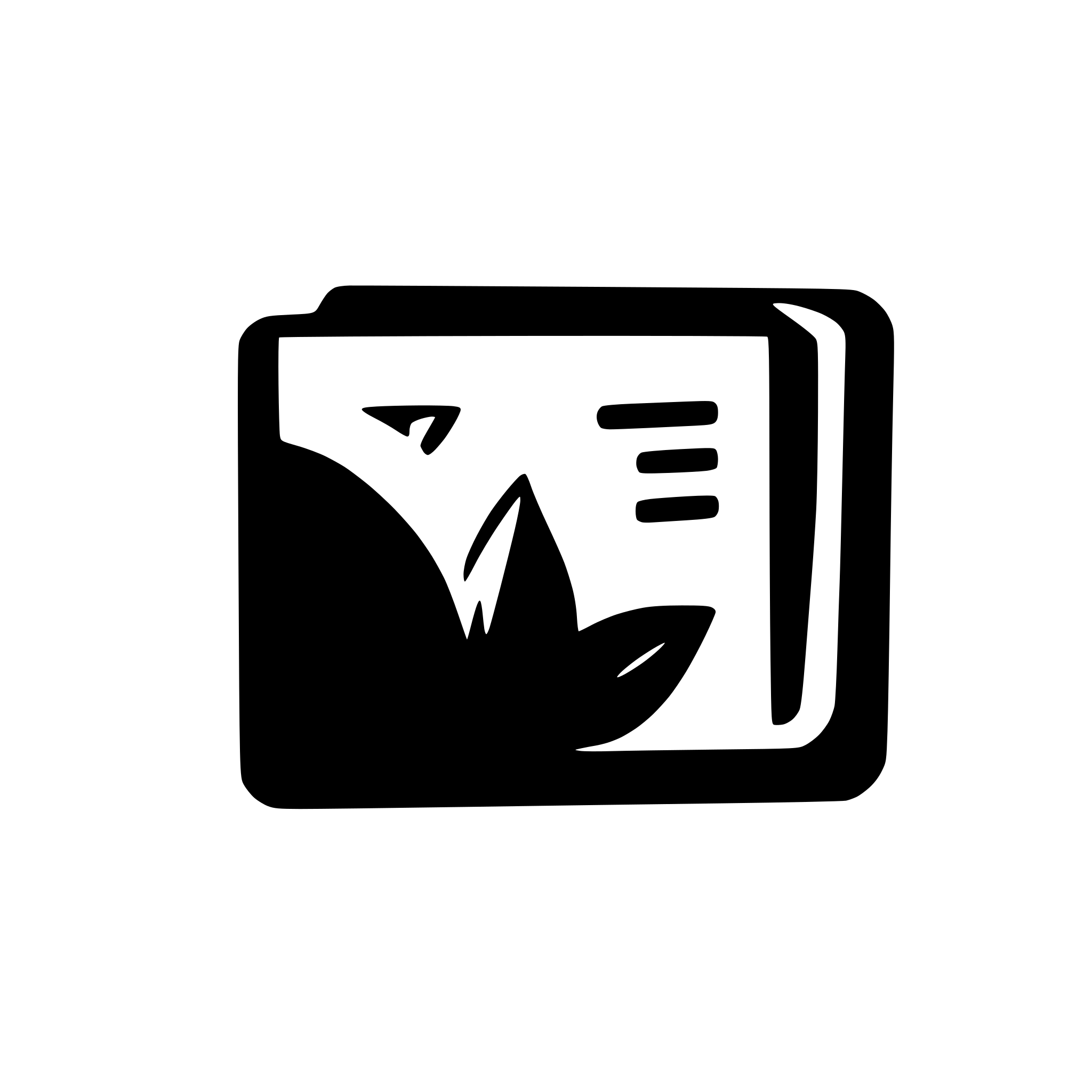 AI-generated SVG of a Inverse Folder Icon with grey background