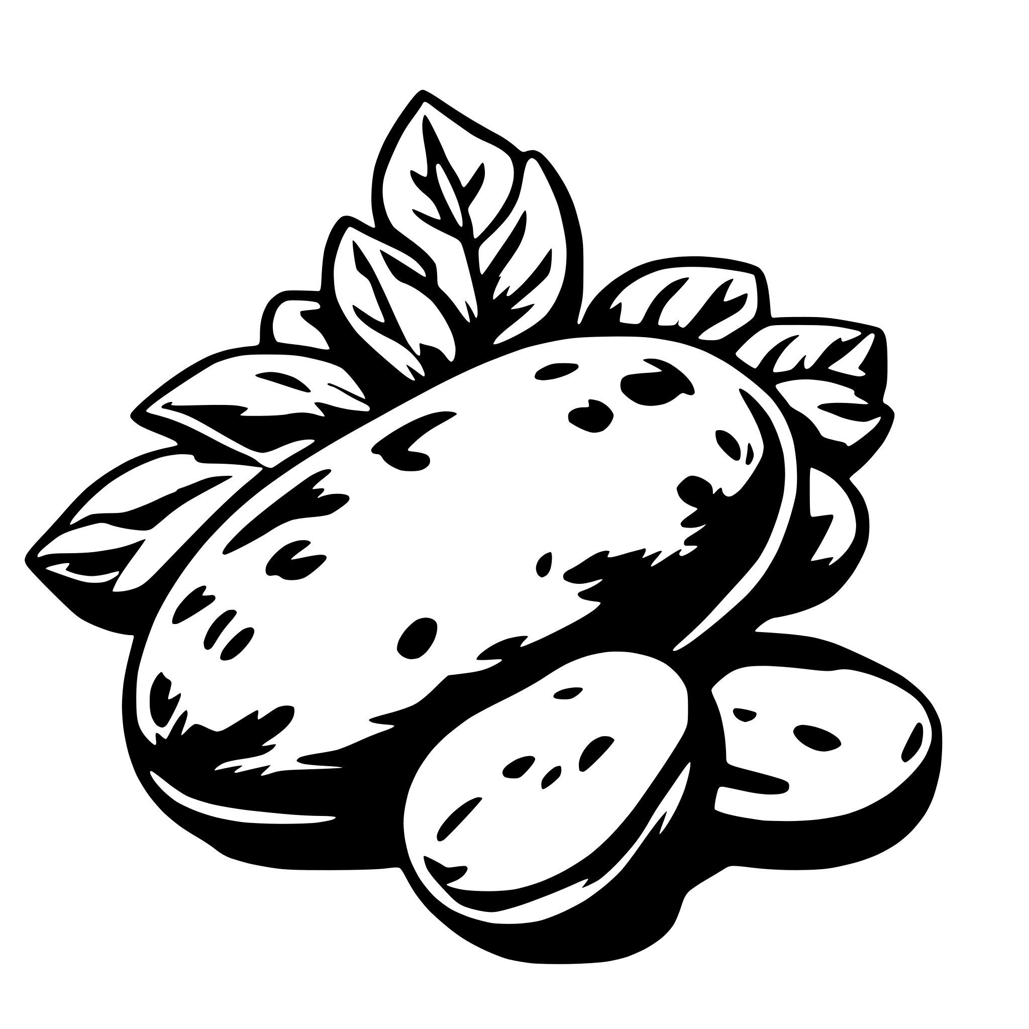 AI-generated SVG of a potato