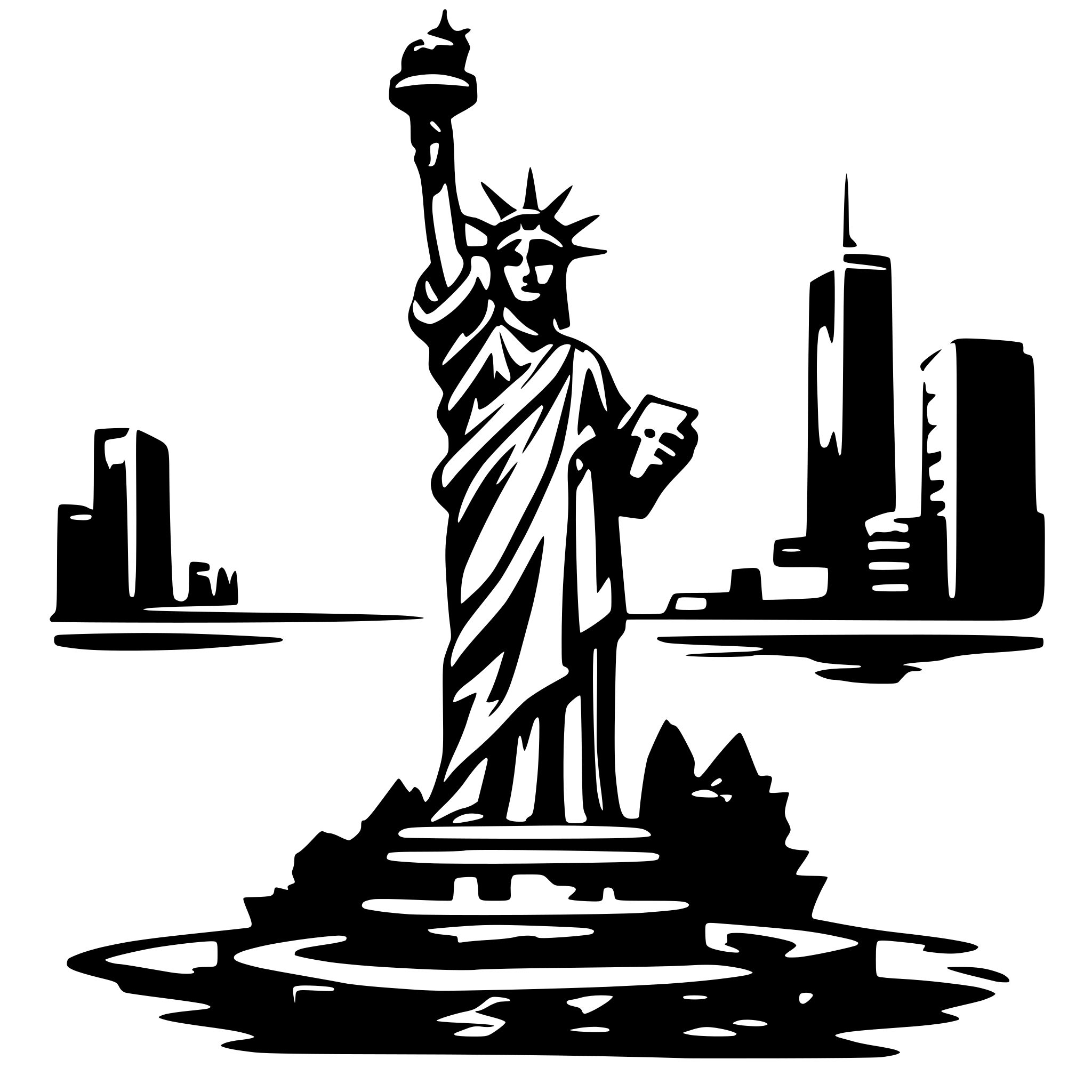 AI-generated SVG of 'the statue of liberty'