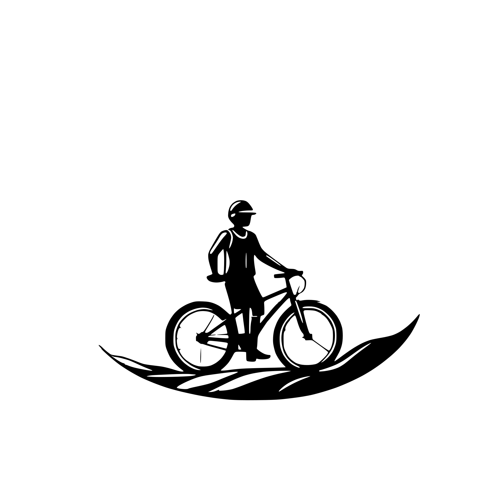 AI-generated SVG of a mountainbike in front of the moon