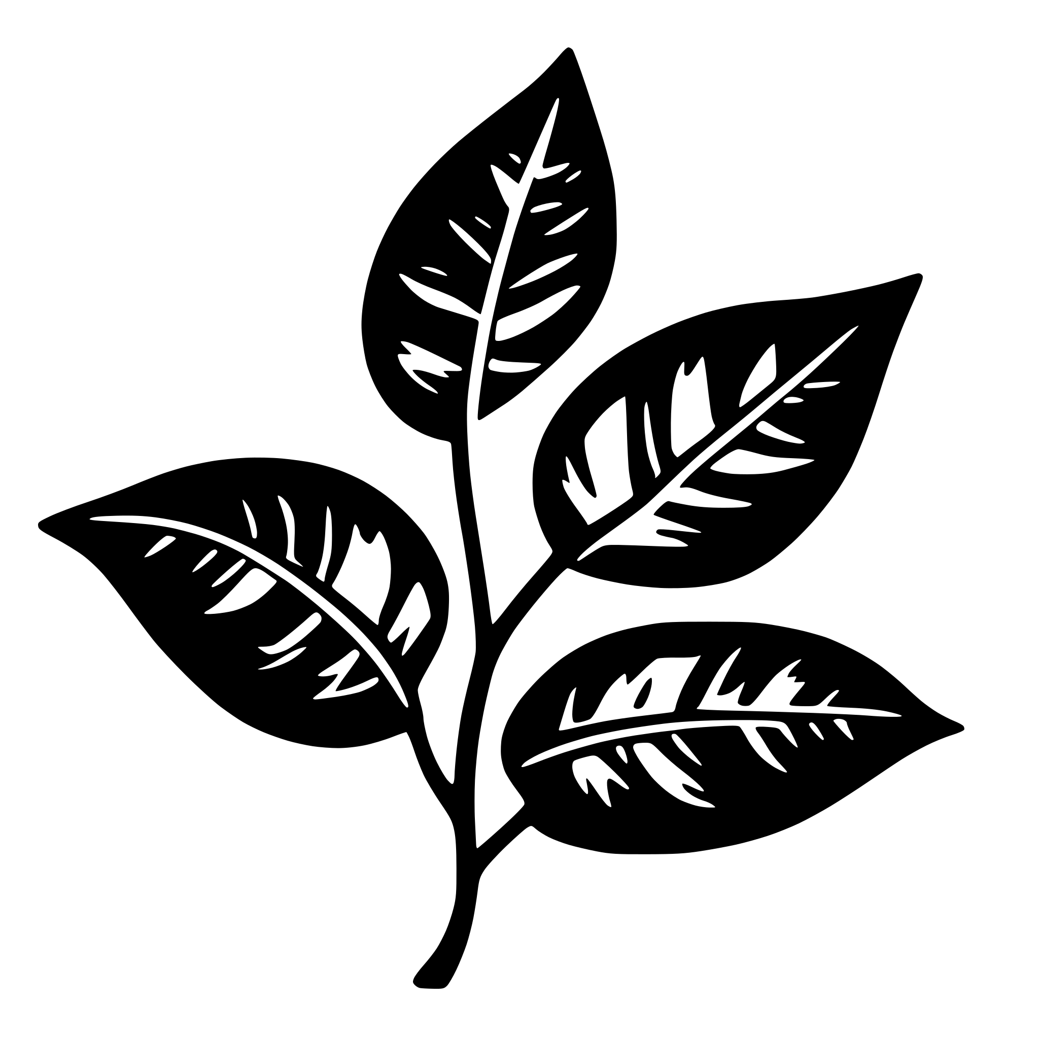 AI-generated SVG of 'leaf with circuit'