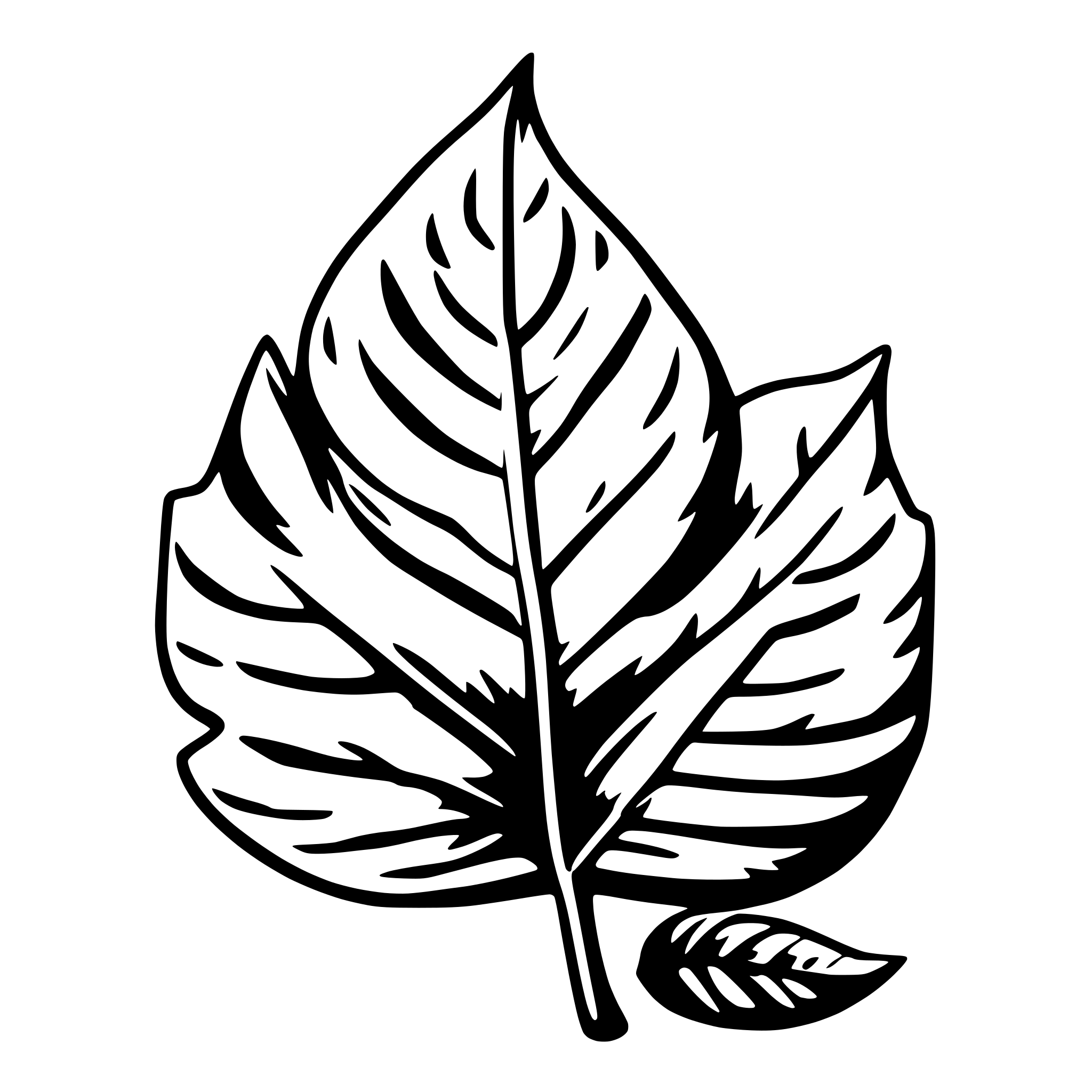 AI-generated SVG of a leaf