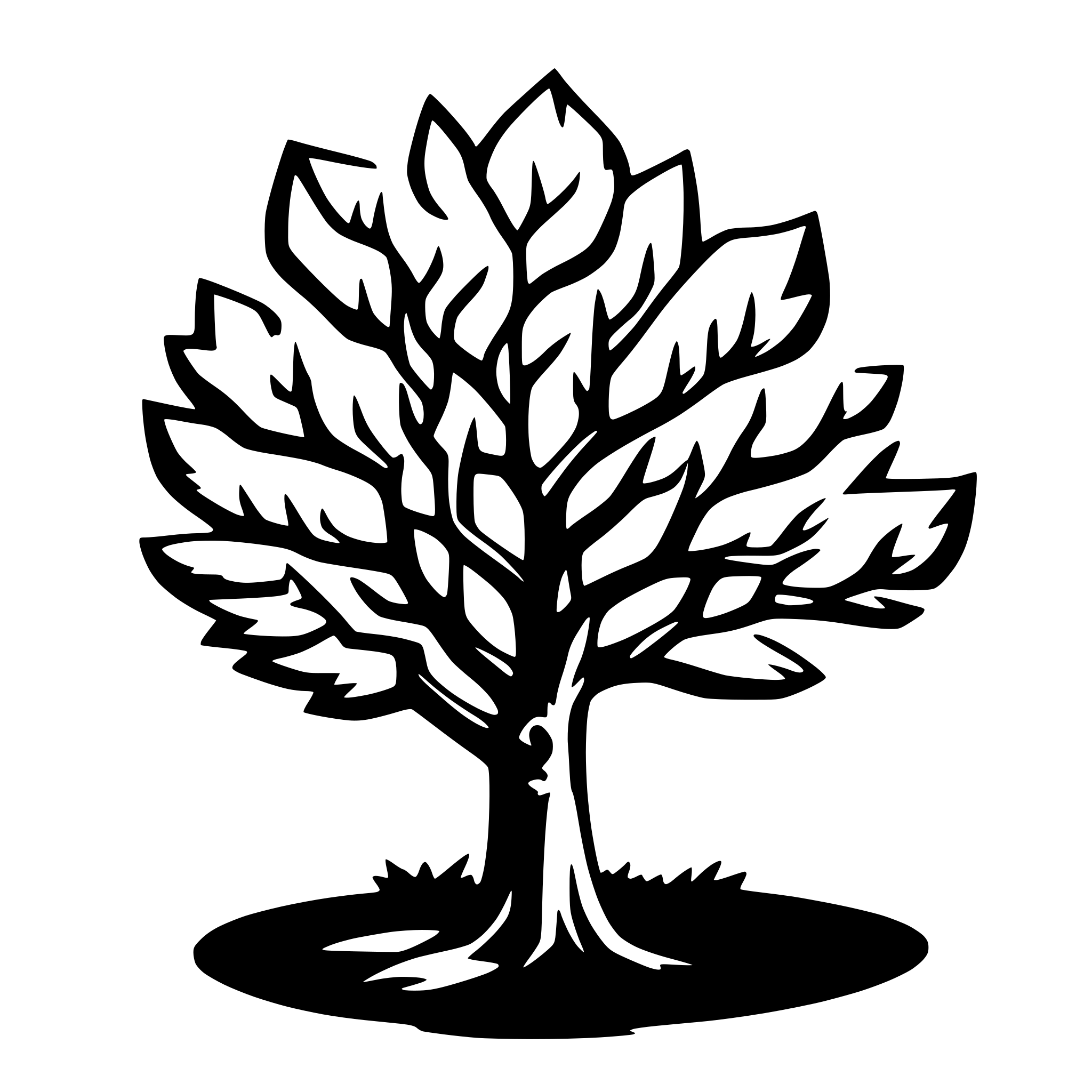 AI-generated SVG of 'Tree Without Leaves'