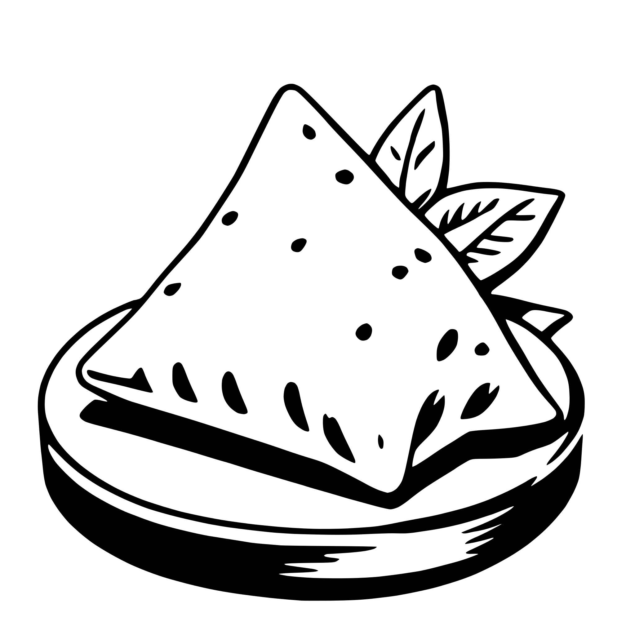 AI-generated SVG of a samosa