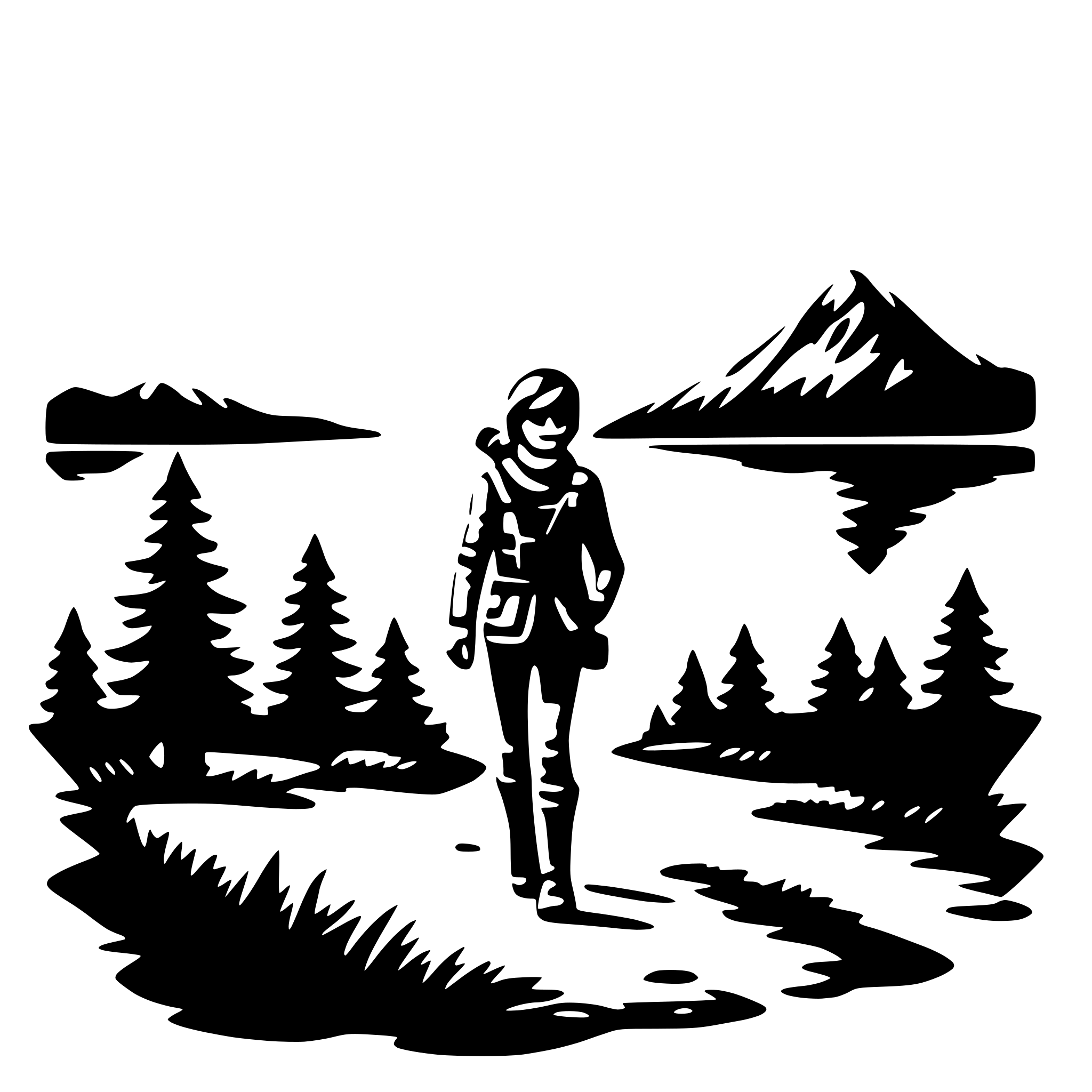 AI-generated SVG of 'wilderness adventure'