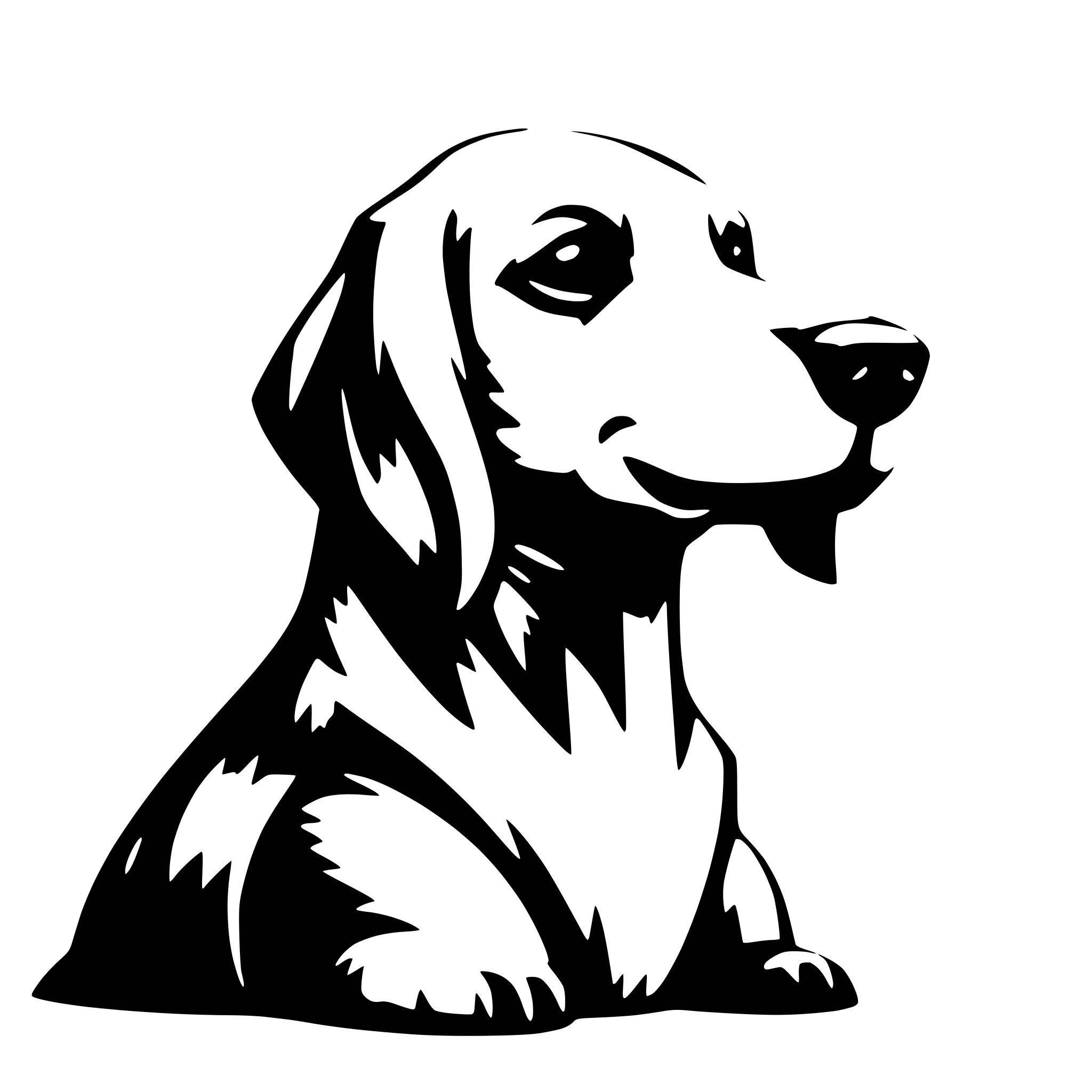 AI-generated SVG of a Generate a very minimalist cyber dog