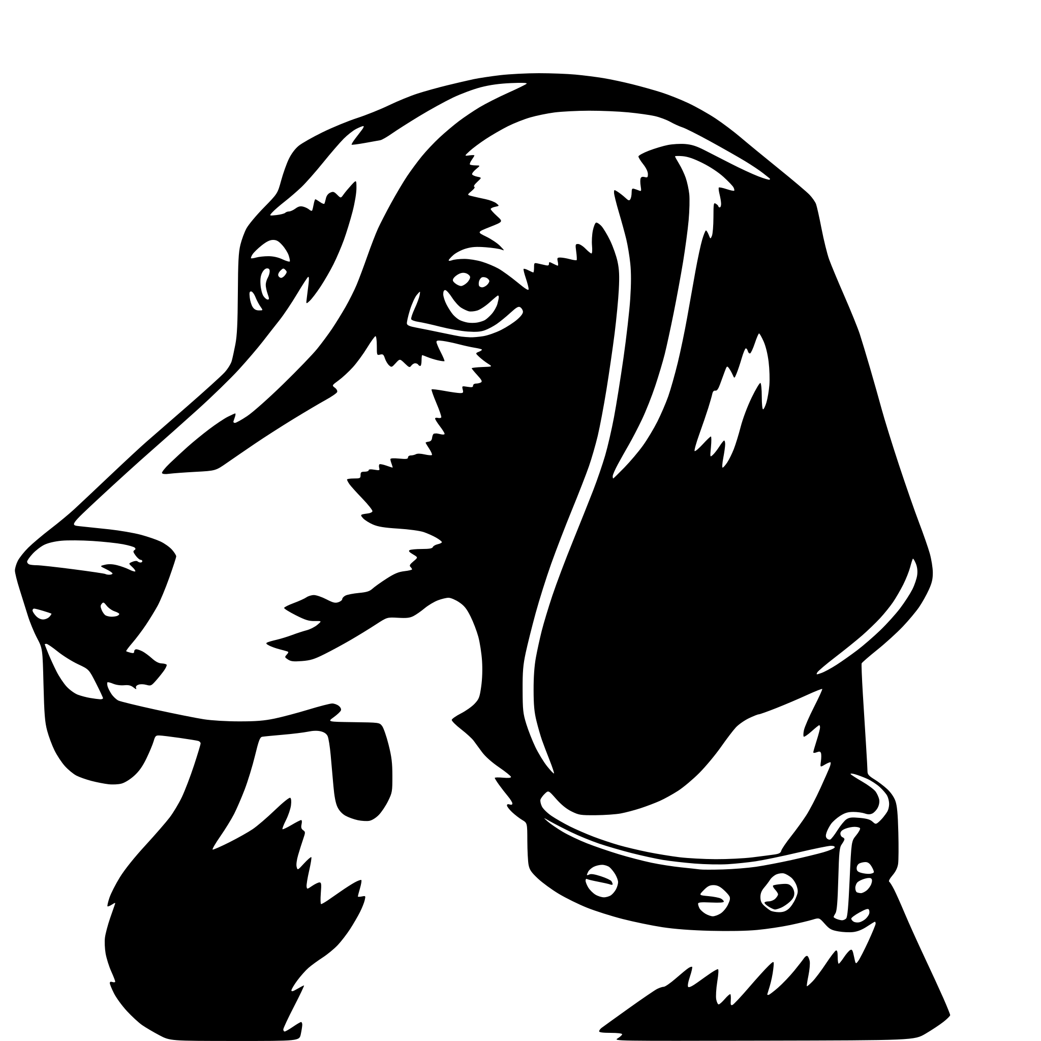 AI-generated SVG of 'dogcollar with different colors'