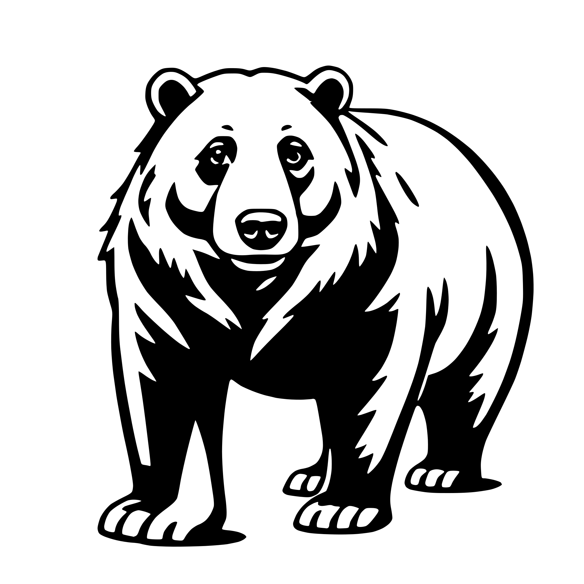 AI-generated SVG of 'grizzly bear'
