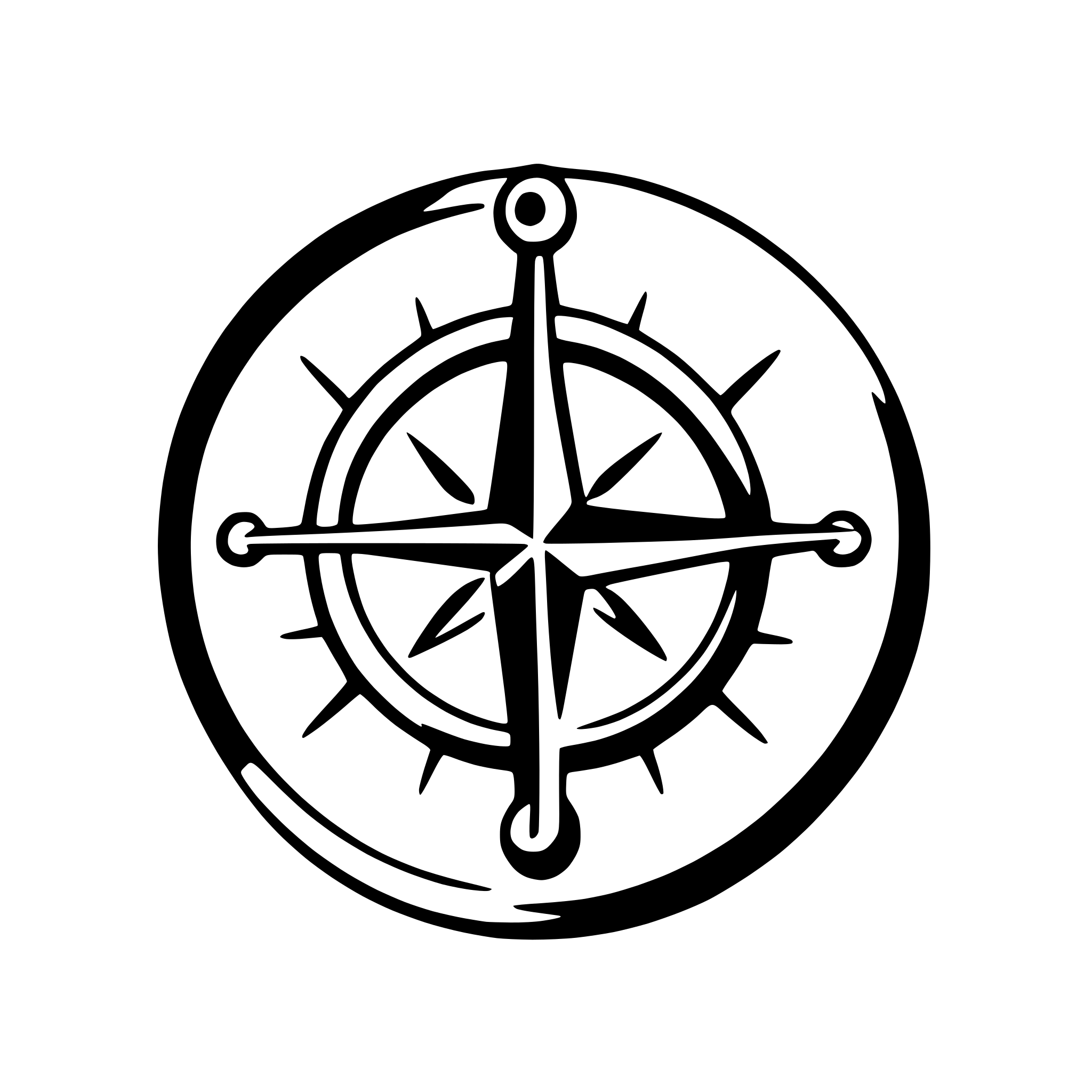AI-generated SVG of a geometric compass with needle