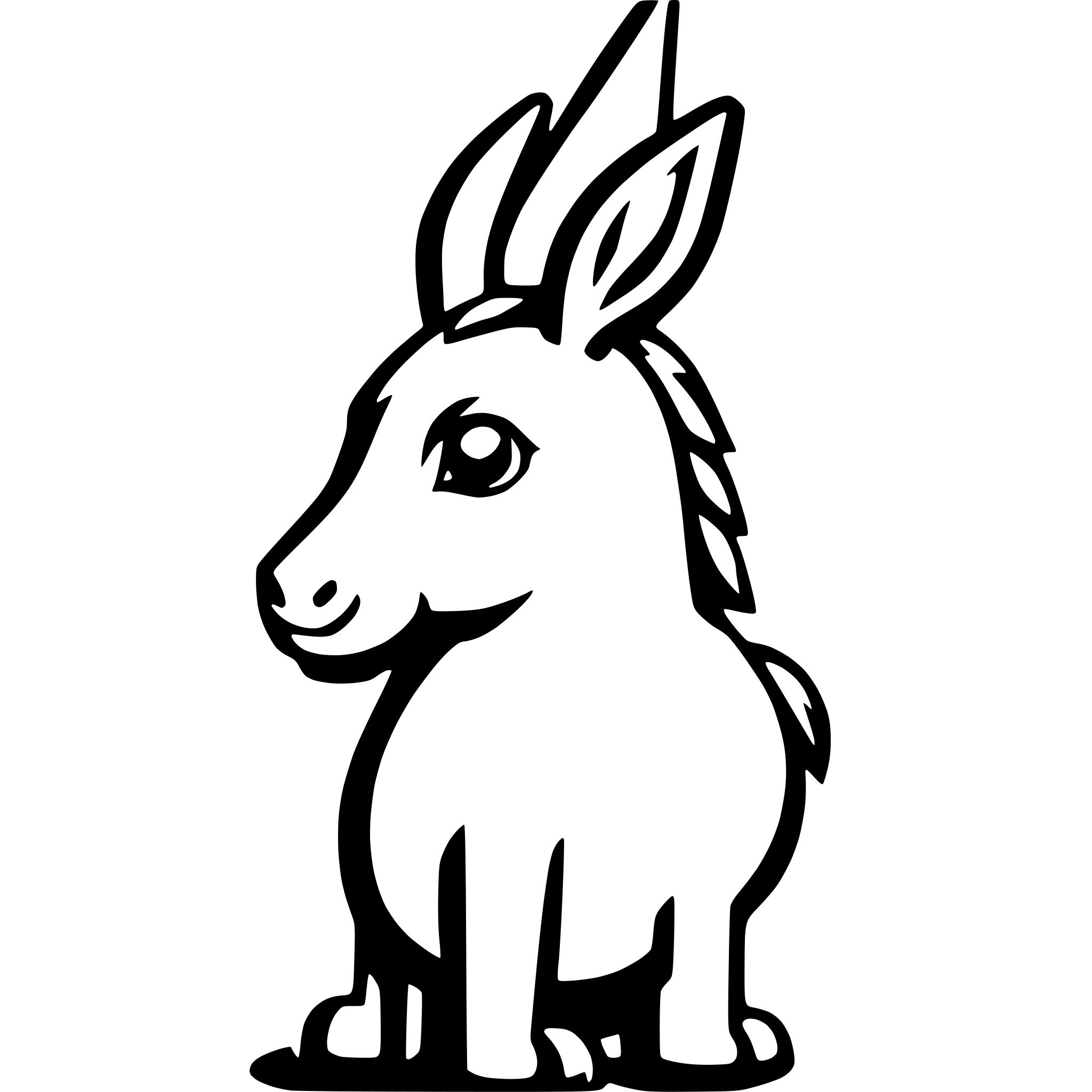 AI-generated SVG of a unicorn rabbit