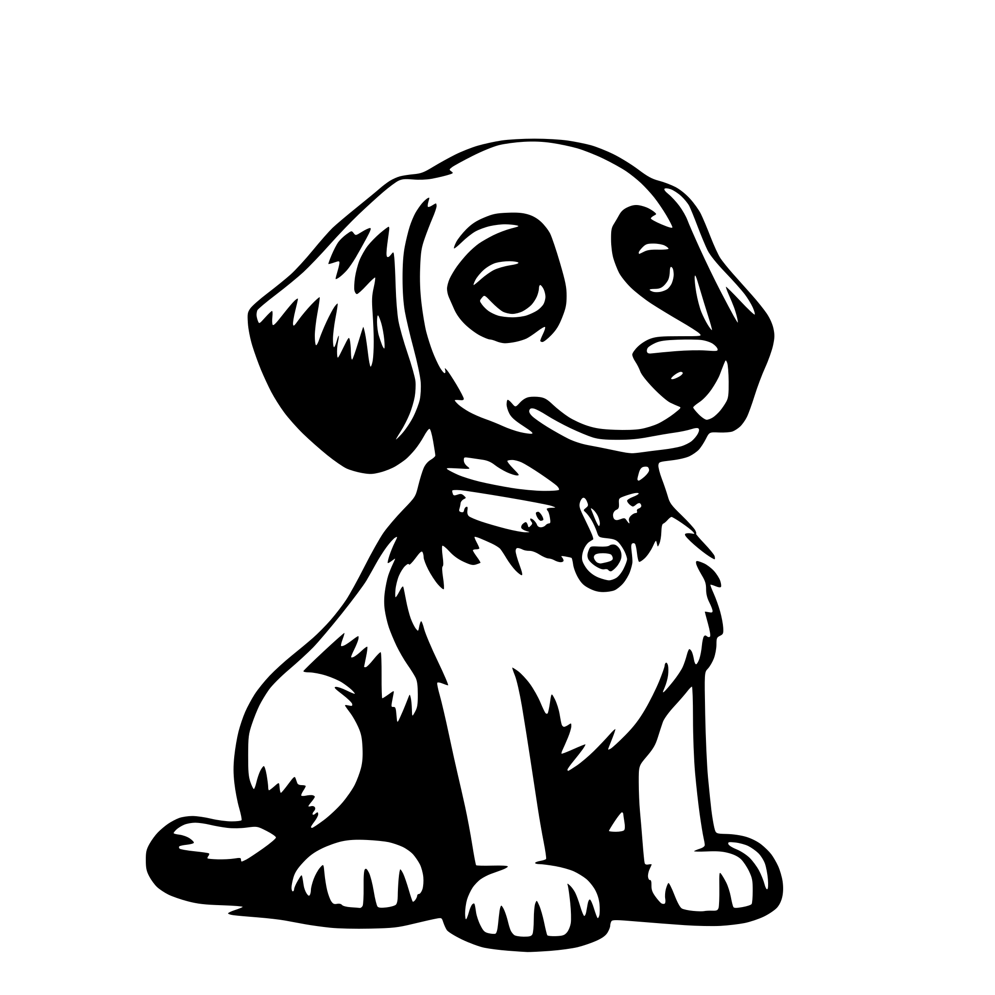 AI-generated SVG of a cute dog