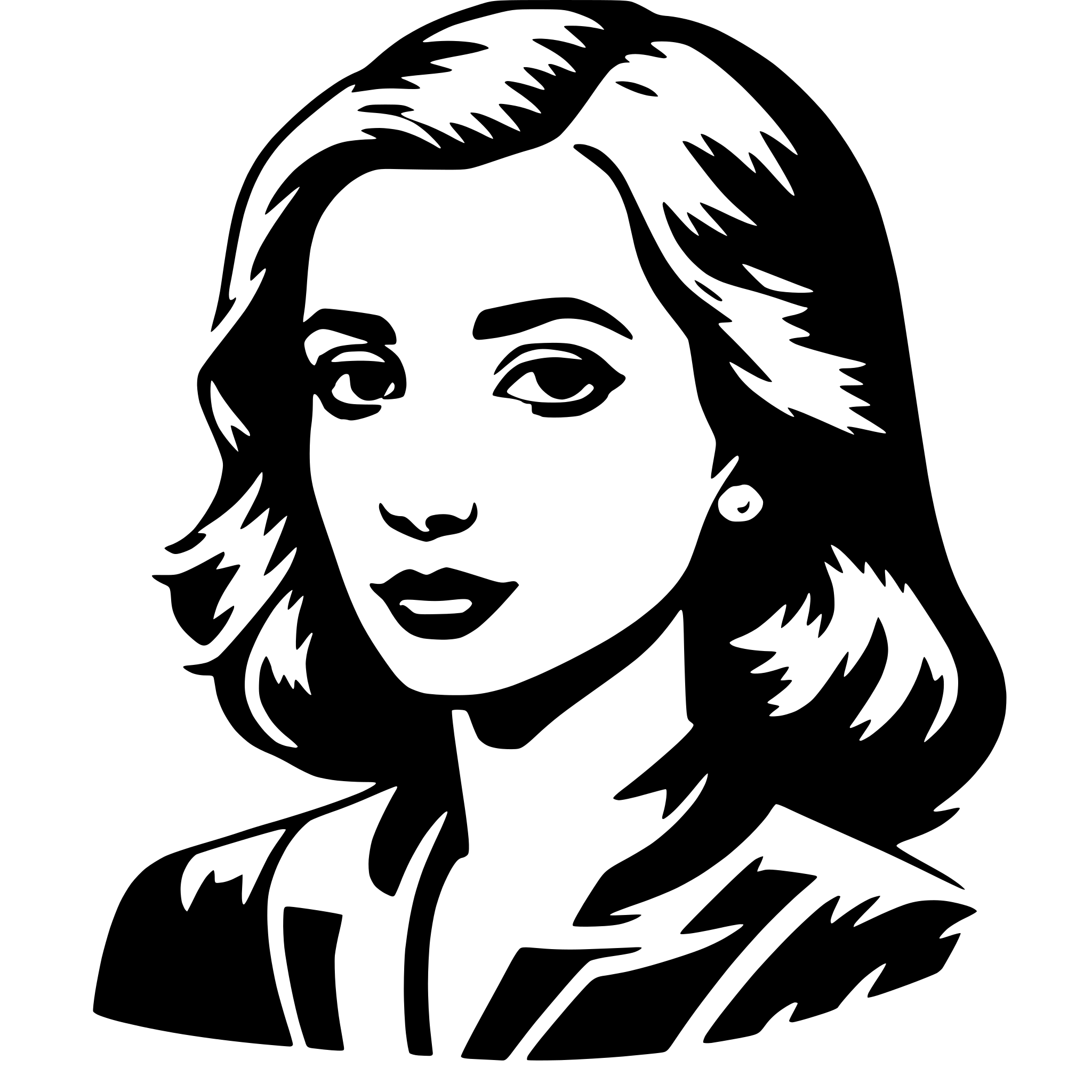 AI-generated SVG of a woman