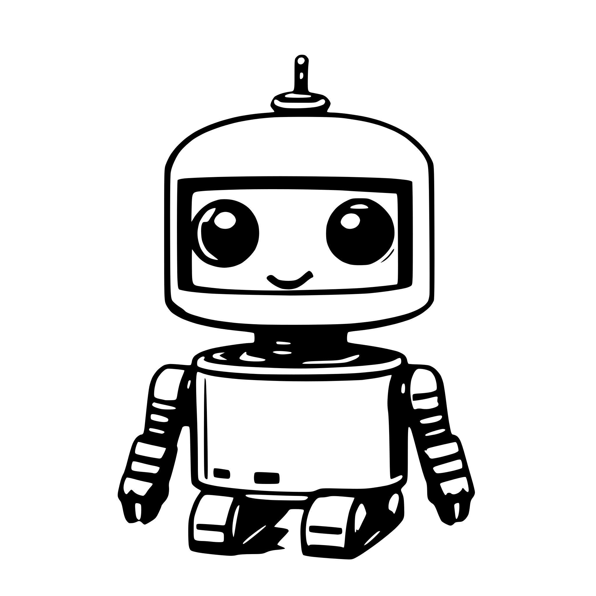 AI-generated SVG of 'A pet robot, in the style of tamagochi'