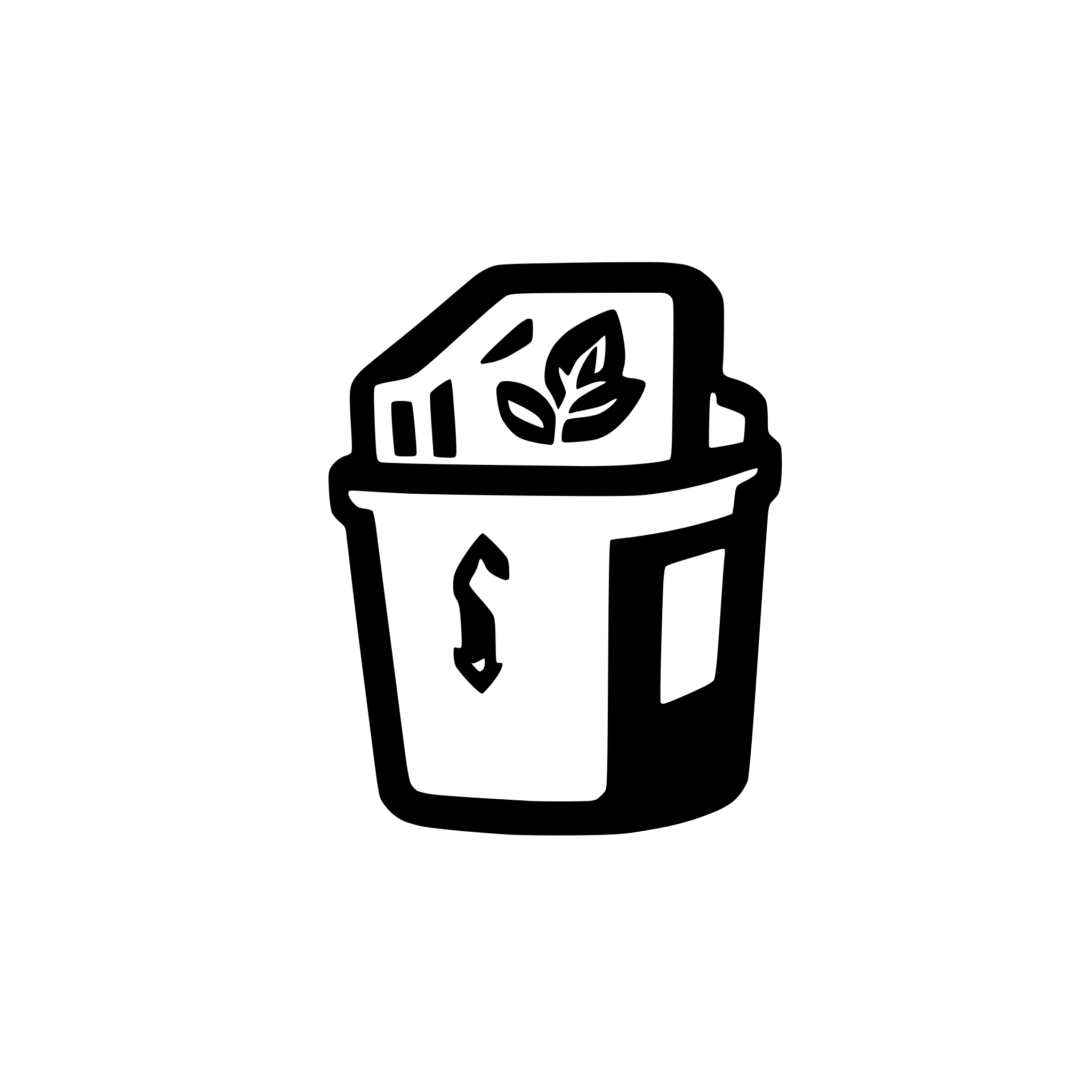 AI-generated SVG of 'trash minimalistic material icon'