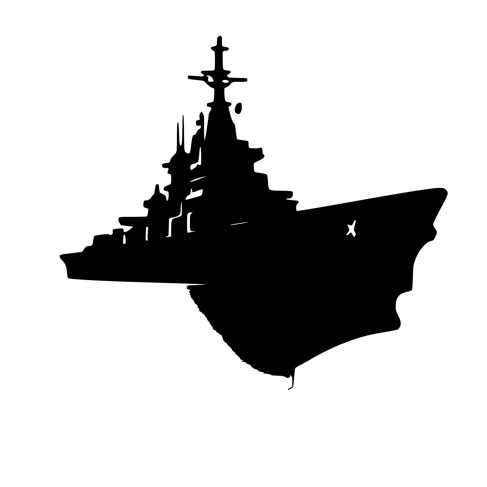 AI-generated SVG of 'profile silhouette of a battleship'