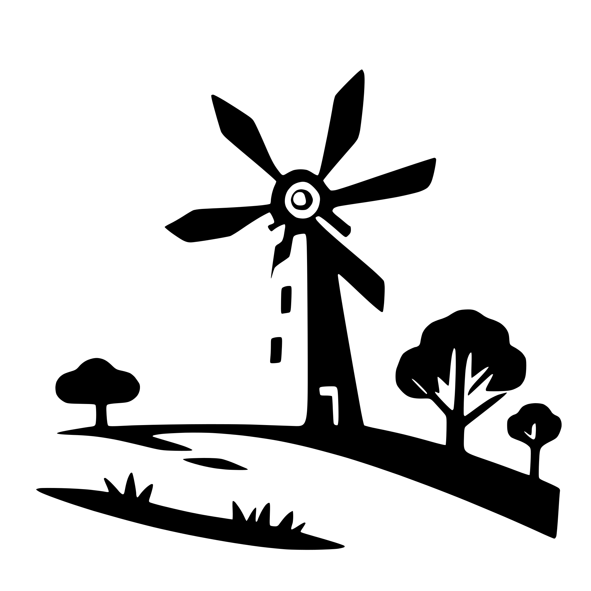 AI-generated SVG of 'windmill in a countryside'