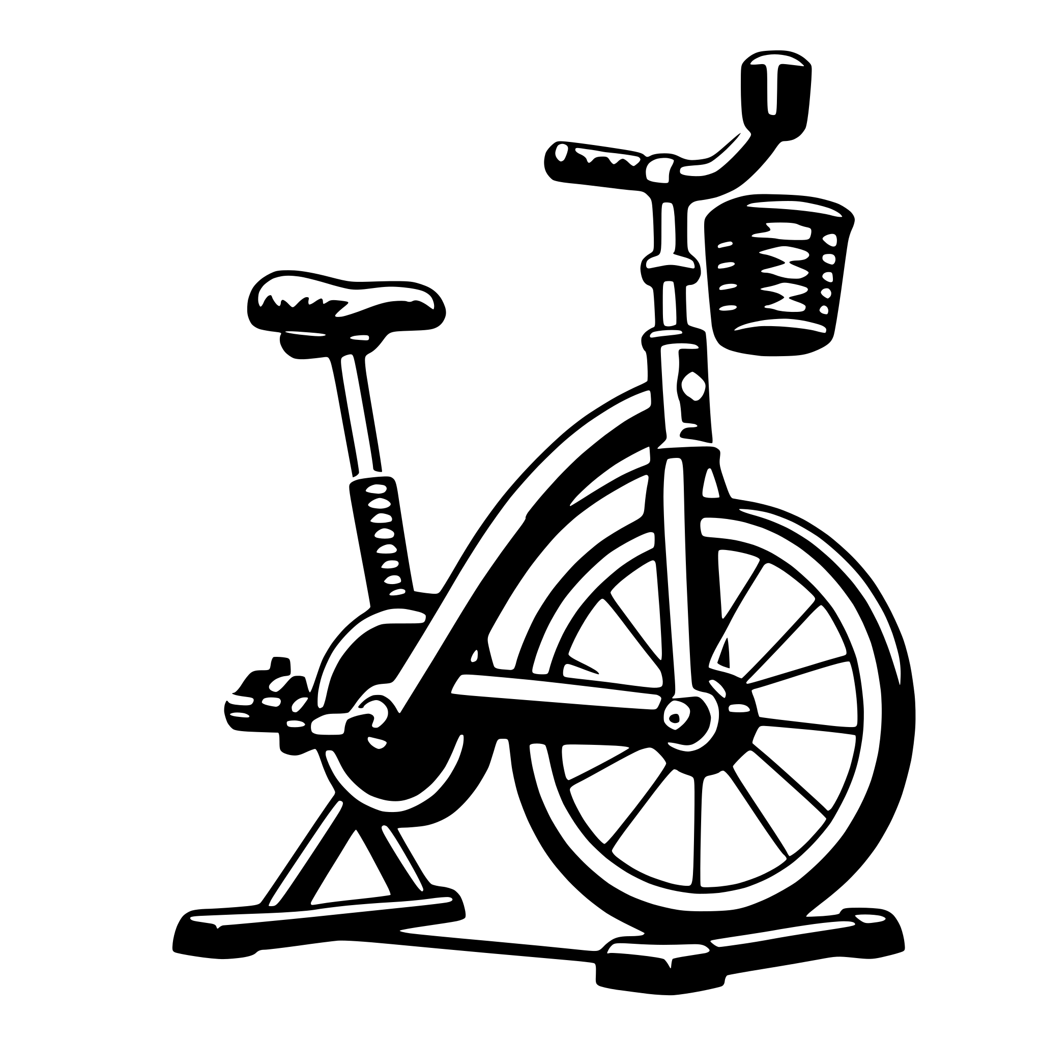 AI-generated SVG of a stationary bicycle