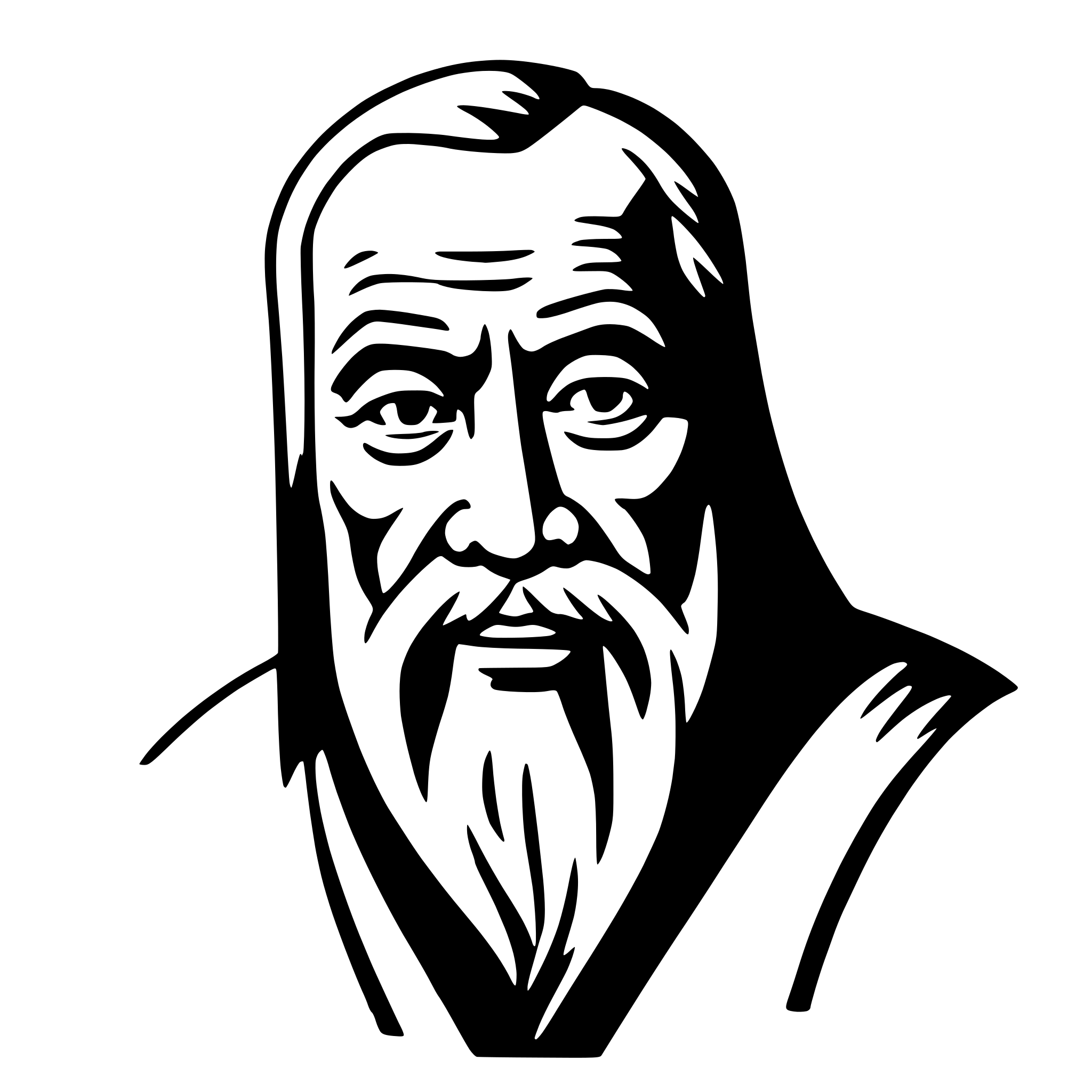 AI-generated SVG of a confucius